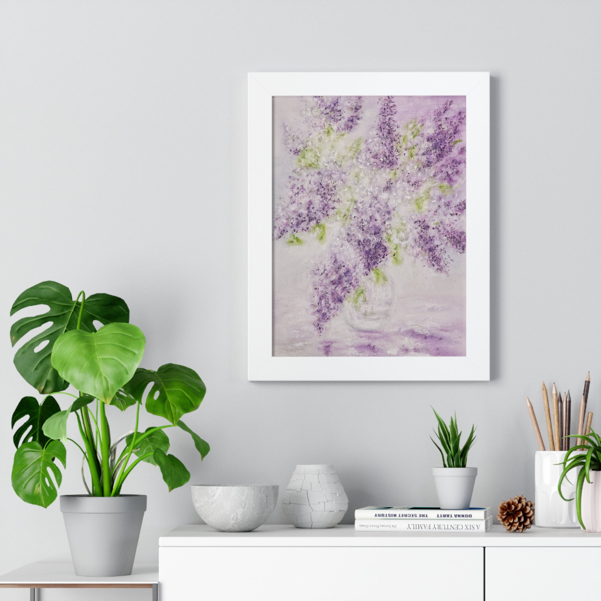 Framed Poster — Lilac Bouquet