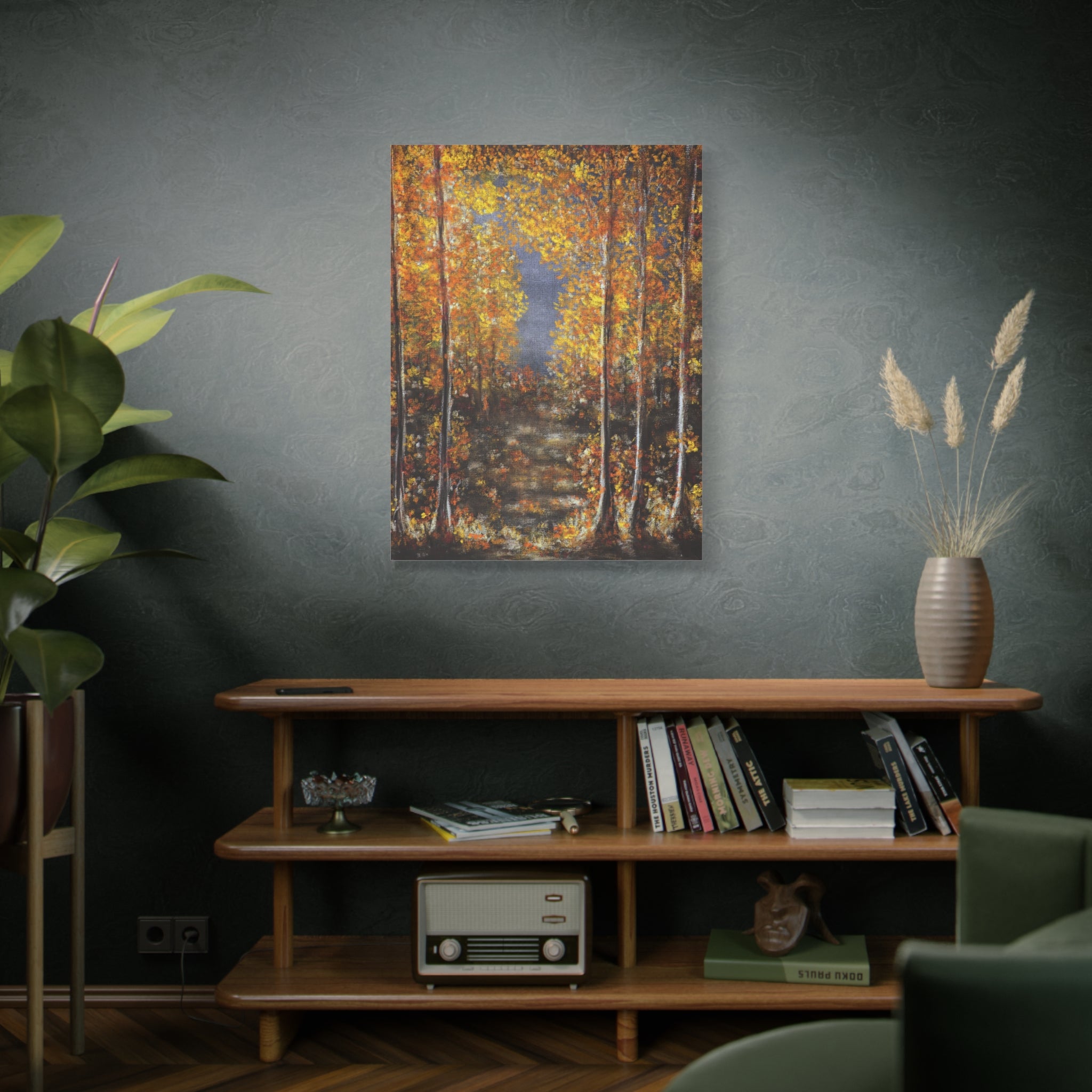Autumn Forest Canvas Art — Stretched Matte Fall Landscape