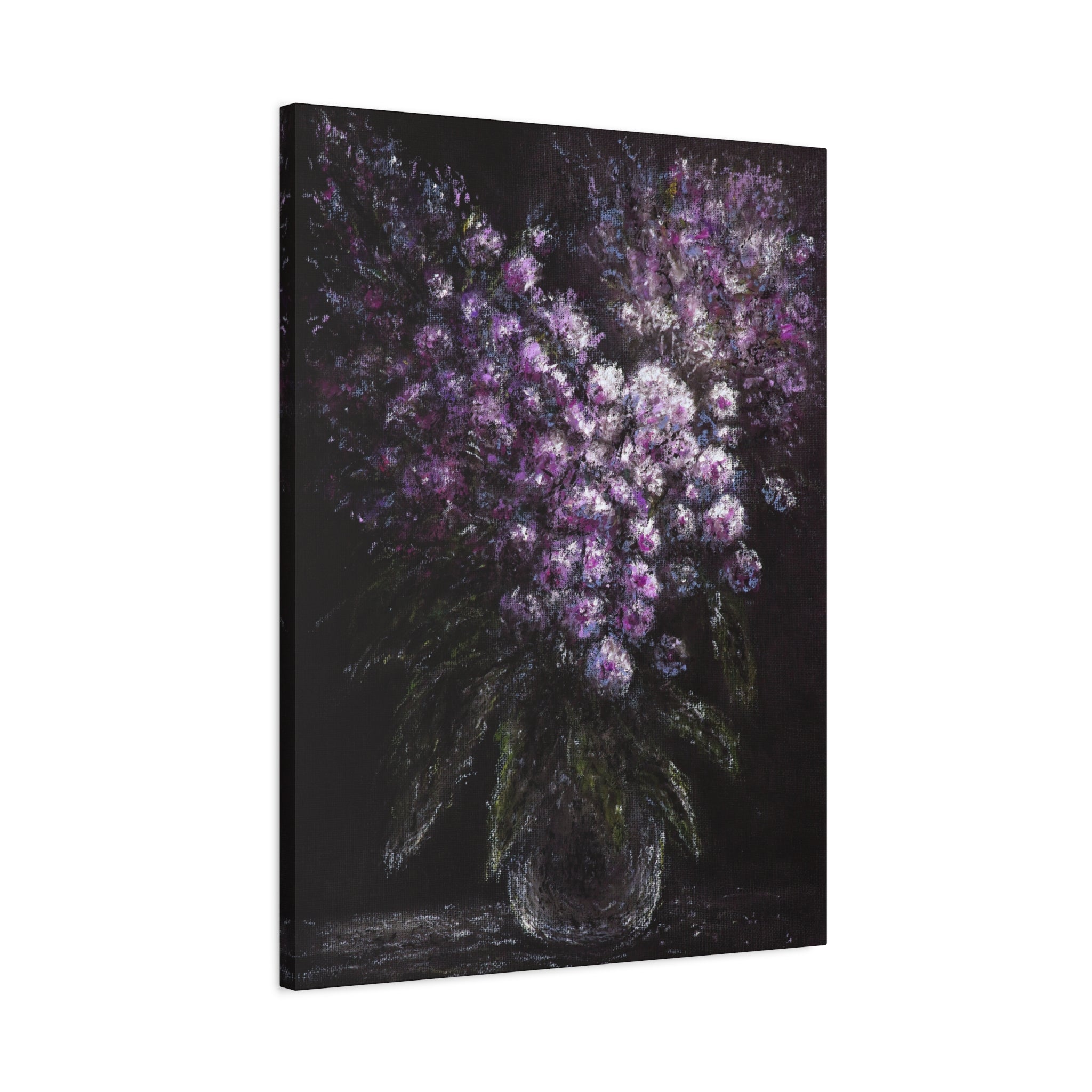 Purple Floral Bouquet Canvas Art - Matte Stretched Wall Decor