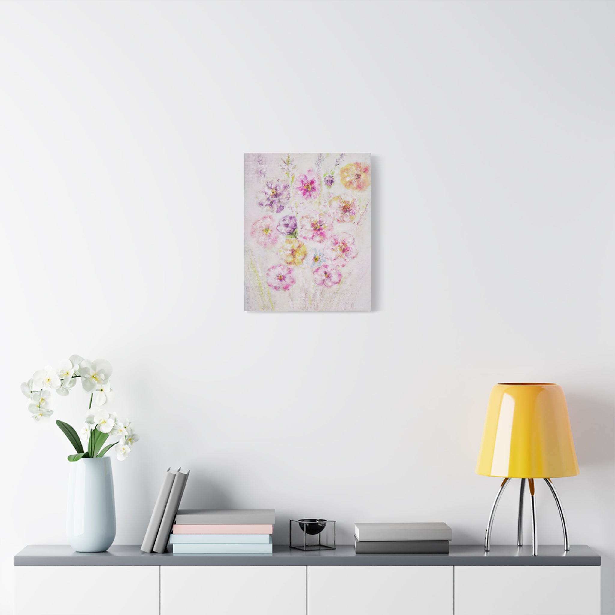 Floral Watercolor Bouquet Canvas Print — Matte Stretched Wall Art