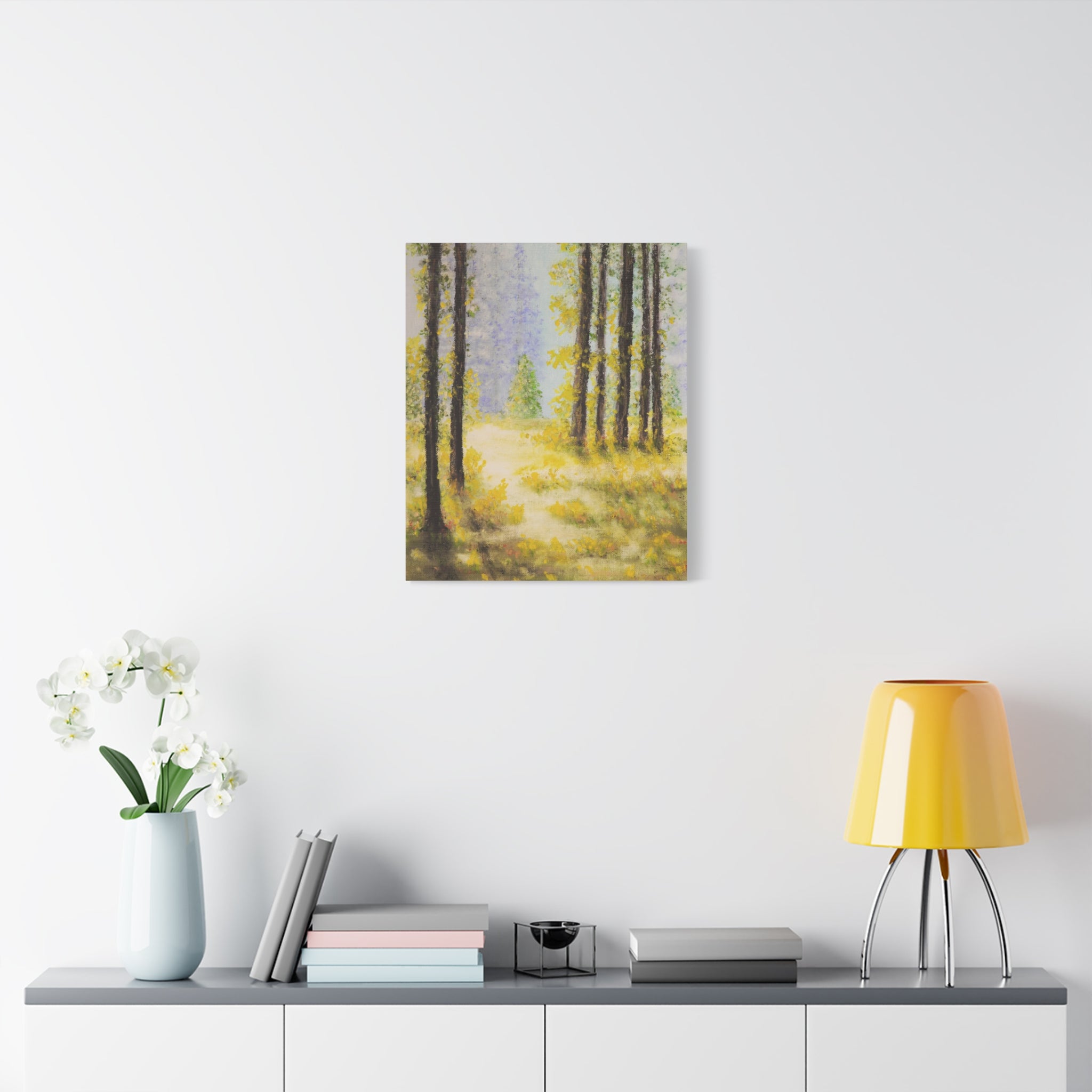 Canvas— Serene Sunlit Forest