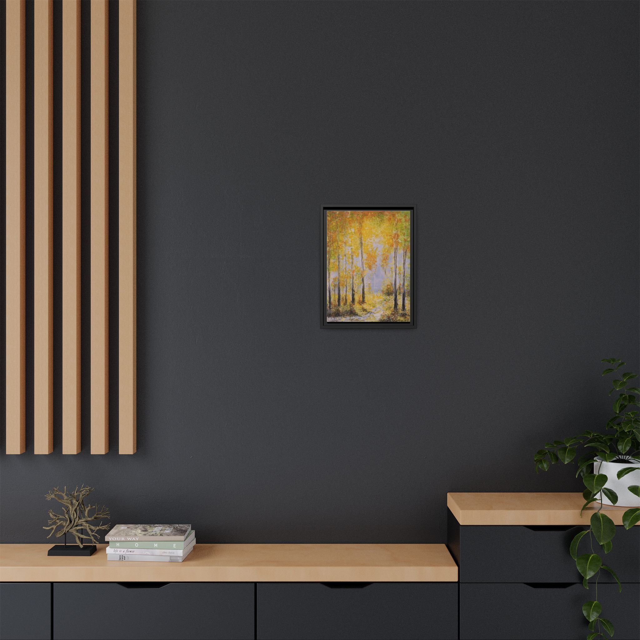 Autumn Birch Forest - Canvas Framed Wall Art