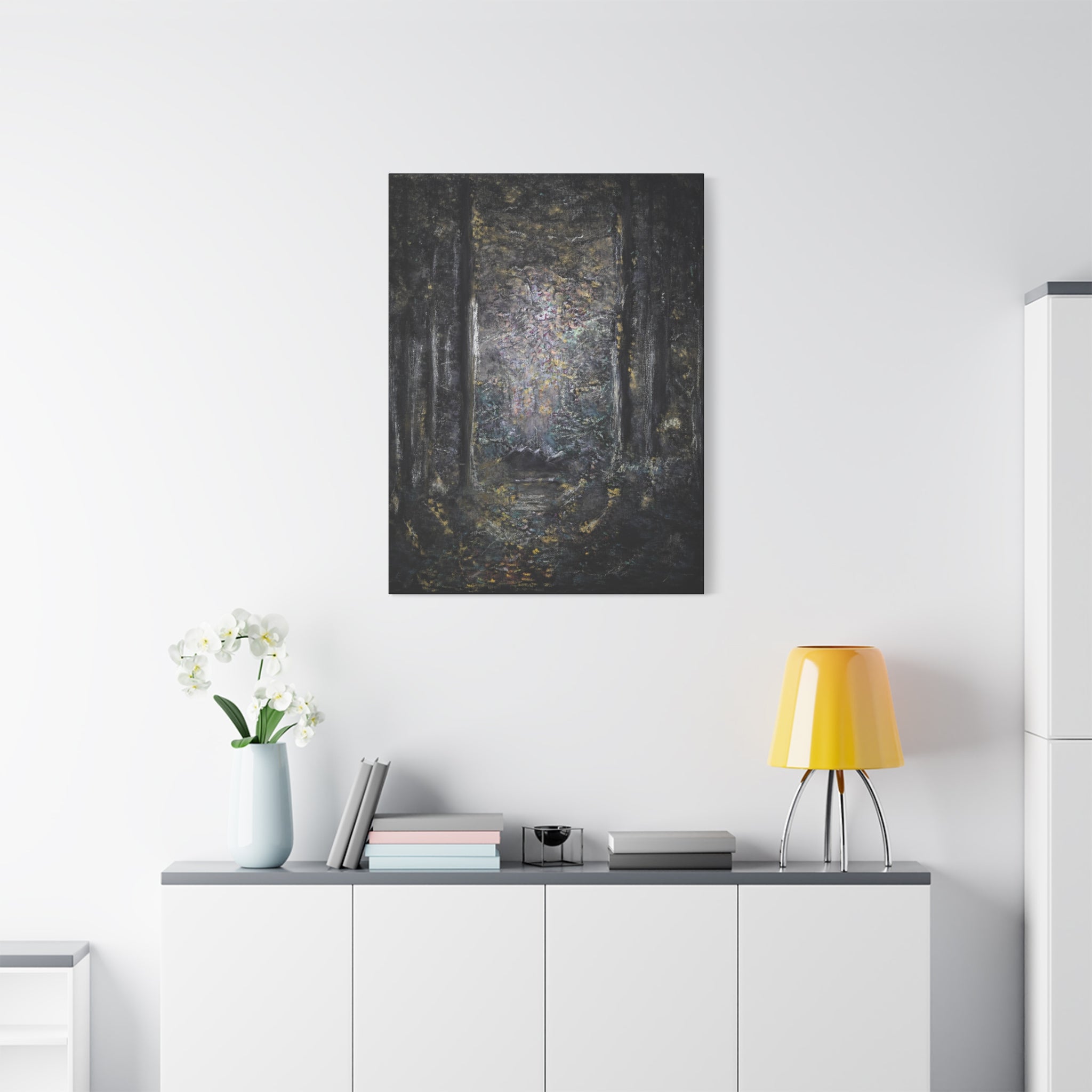 Mystic Forest Path Matte Canvas Wall Art