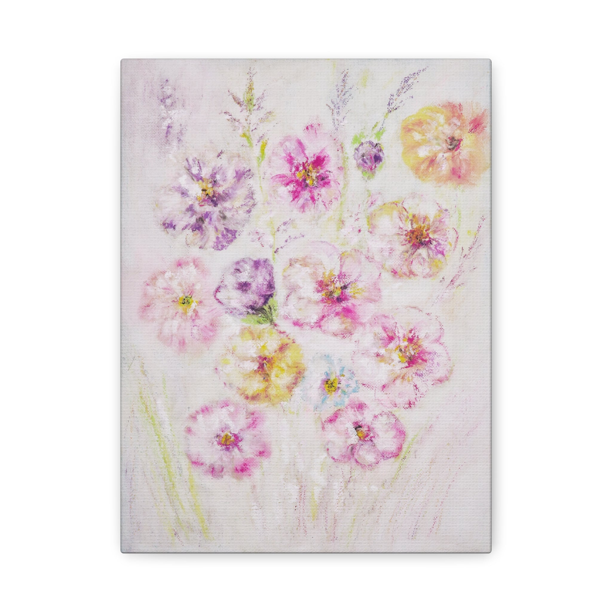 Floral Watercolor Bouquet Canvas Print — Matte Stretched Wall Art