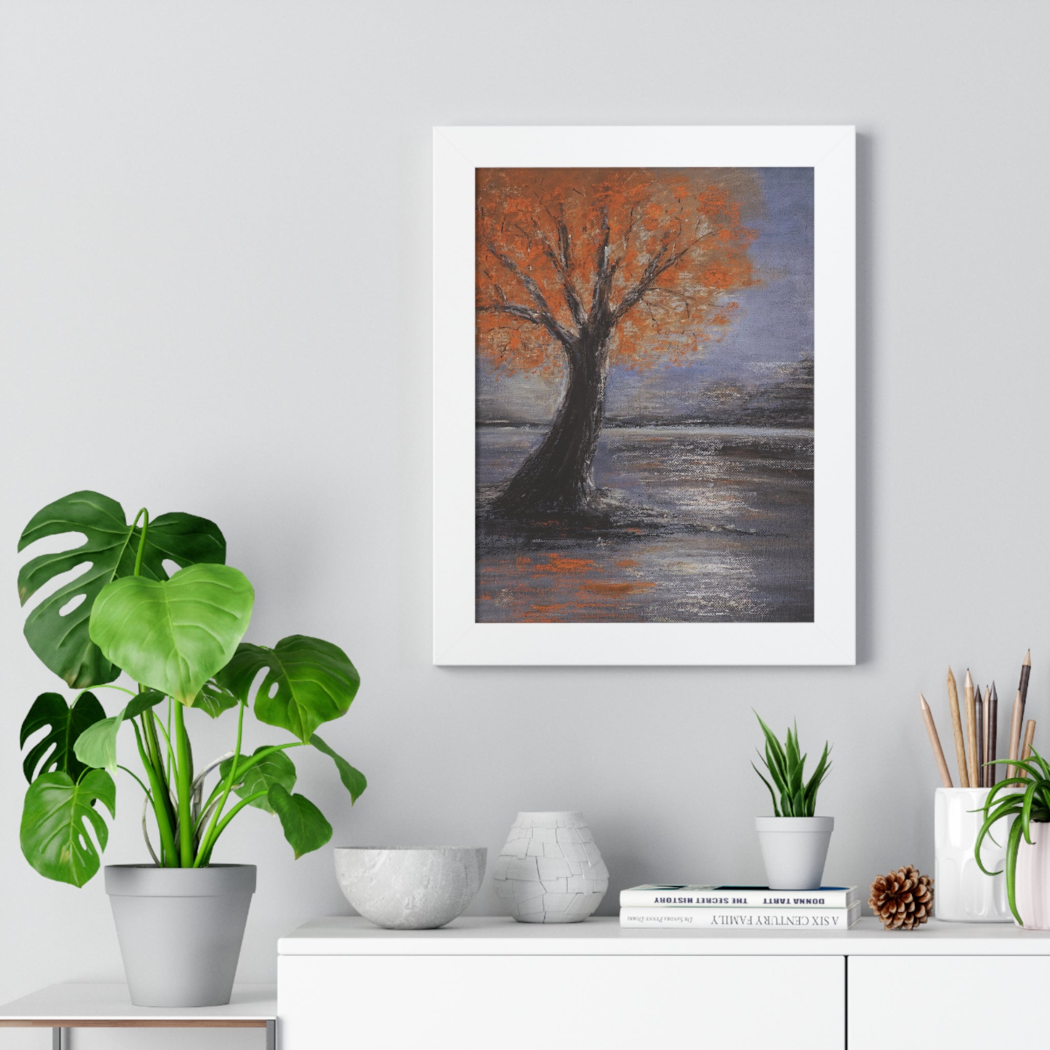 Framed Poster — Autumn Tree Landscape