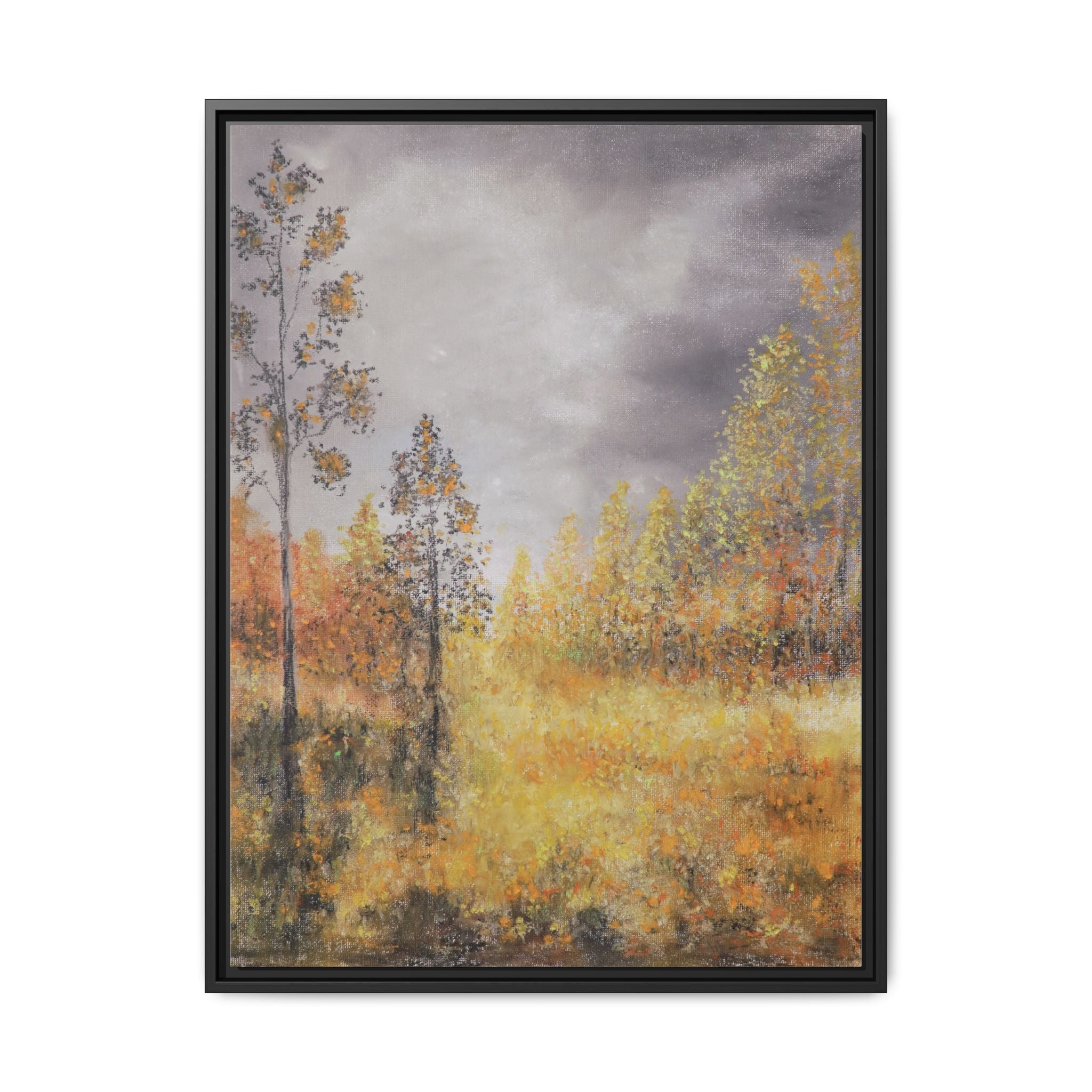 Autumn Meadow - Framed Autumn Landscape Canvas Print