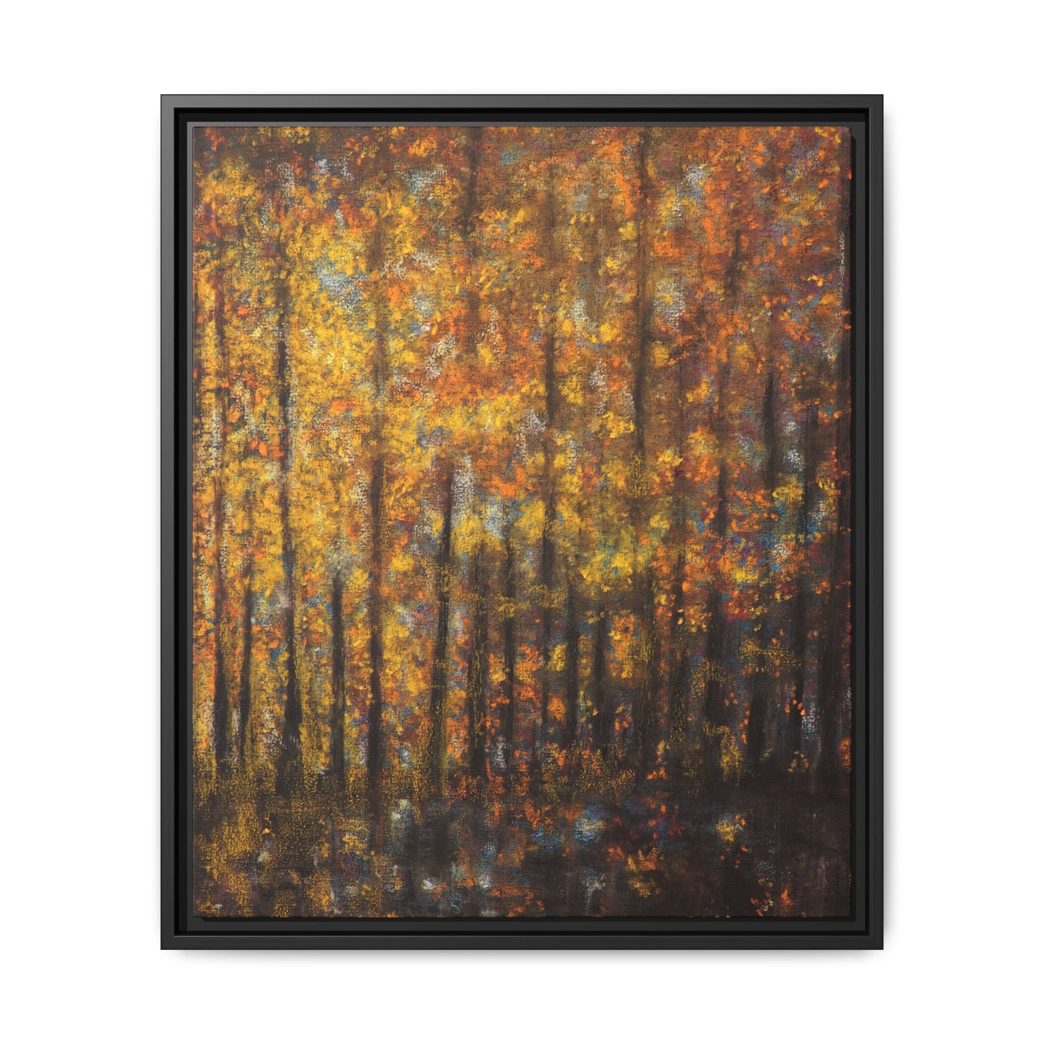 Autumn Forest Matte Canvas Print — Framed Fall Landscape Wall Art
