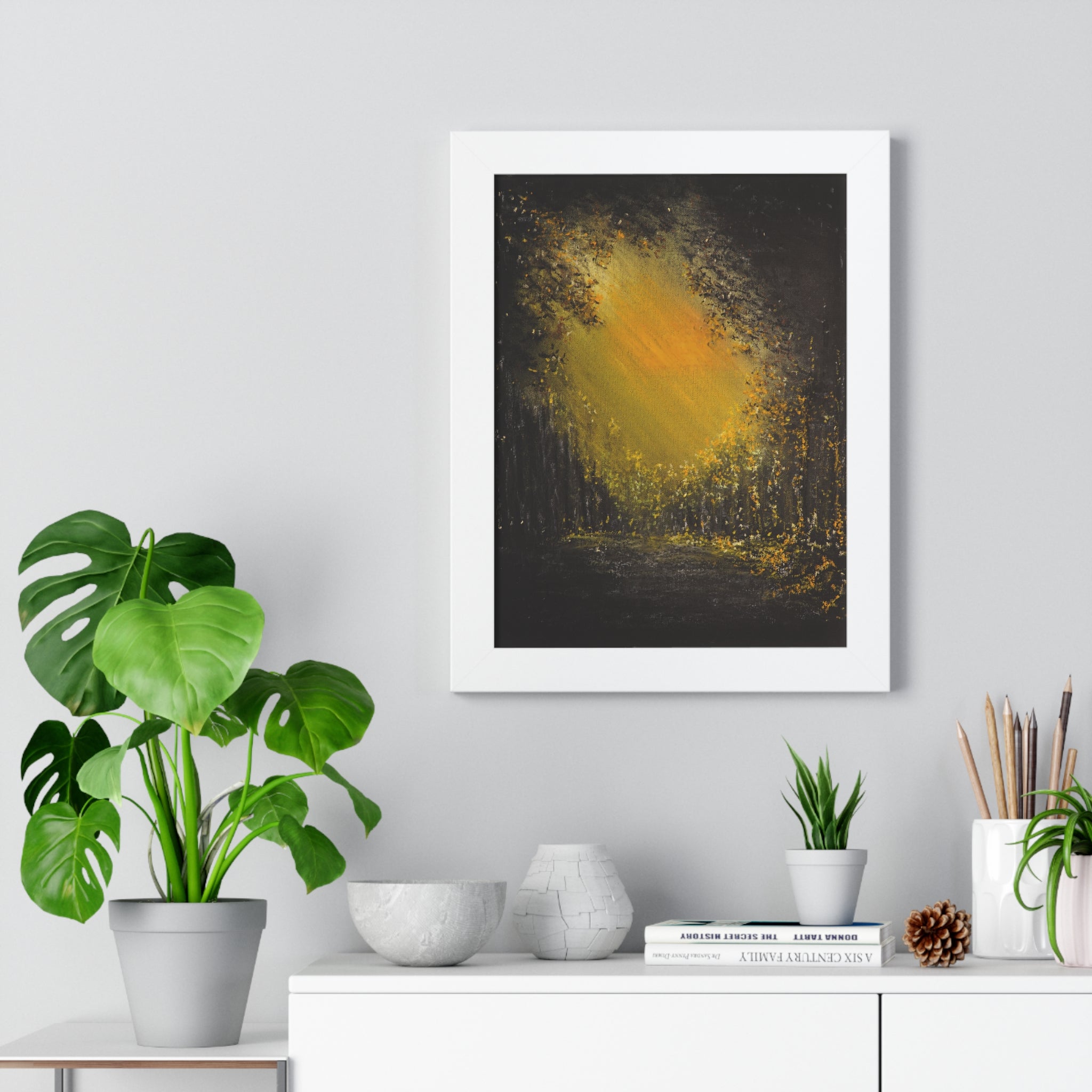 Abstract Golden Forest - Framed Poster