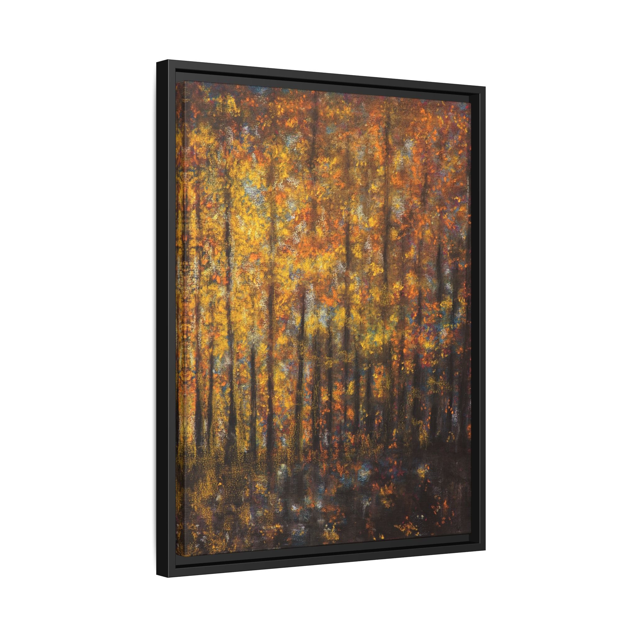 Autumn Forest Matte Canvas Print — Framed Fall Landscape Wall Art