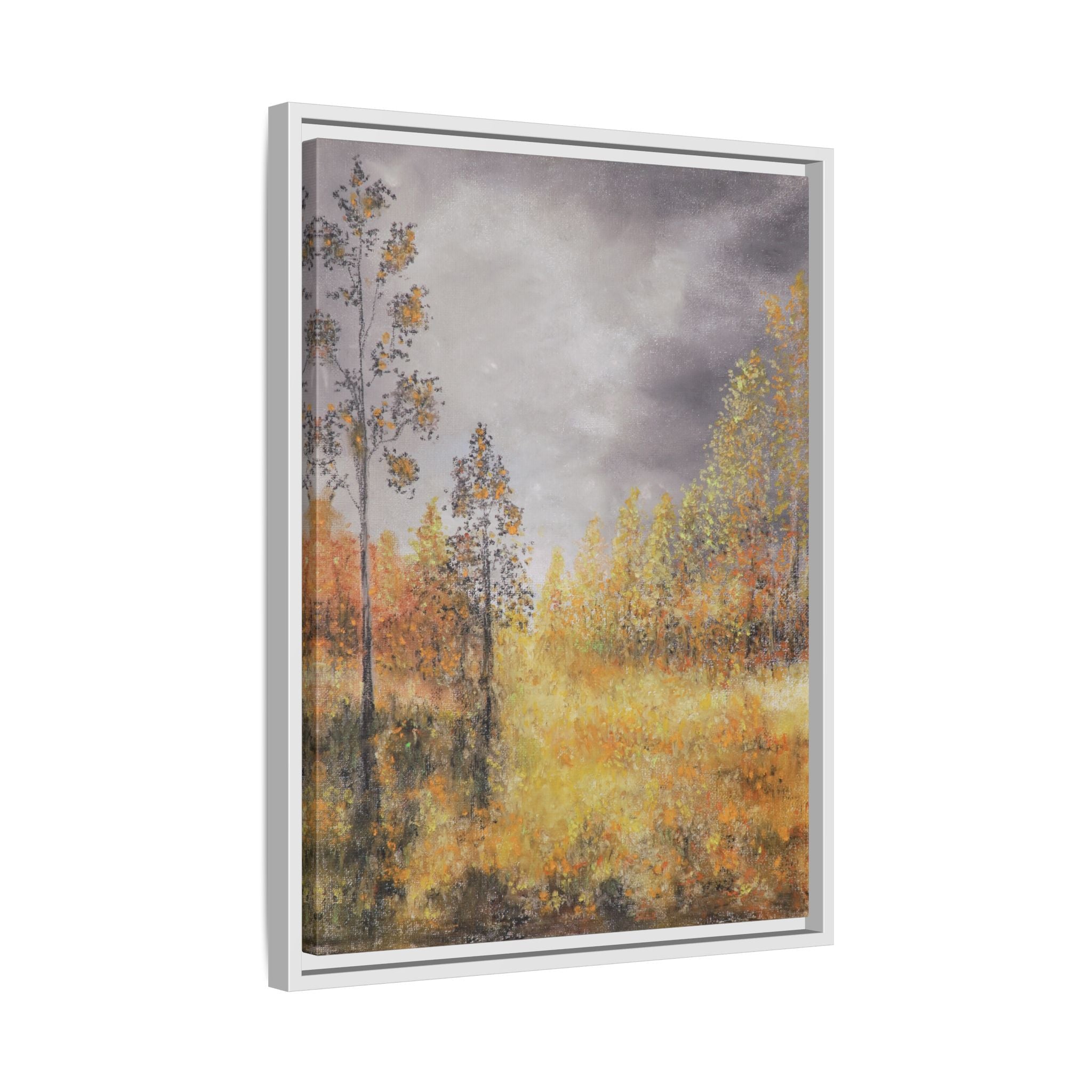 Autumn Meadow - Framed Autumn Landscape Canvas Print