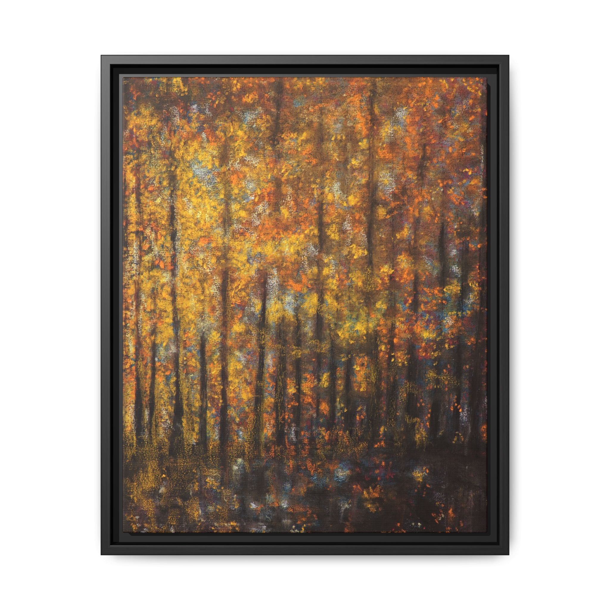 Autumn Forest Matte Canvas Print — Framed Fall Landscape Wall Art