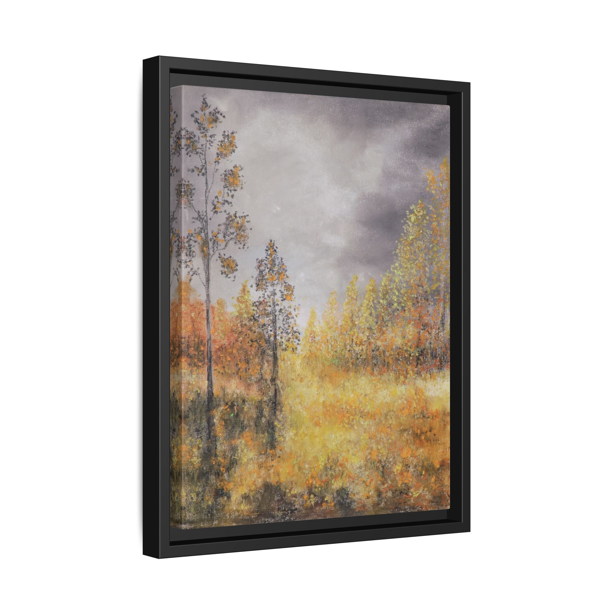 Autumn Meadow - Framed Autumn Landscape Canvas Print