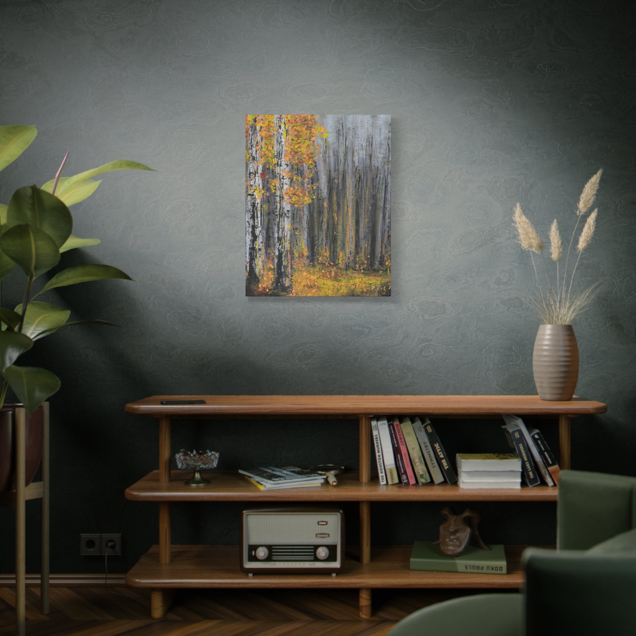 Autumn Birch Forest Matte Canvas Wall Art — Stretched 1.25"