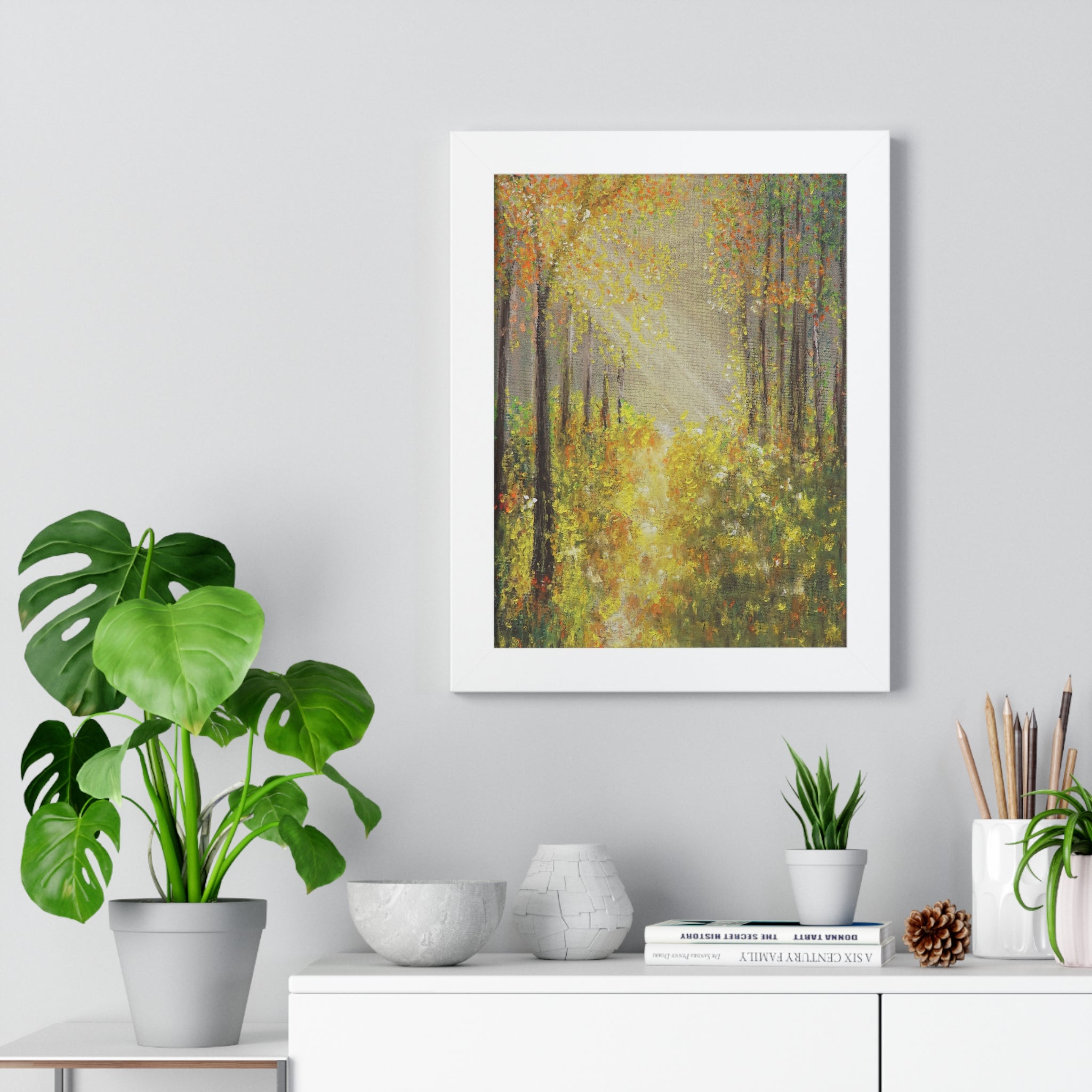 Framed Poster — Golden Autumn Forest Print