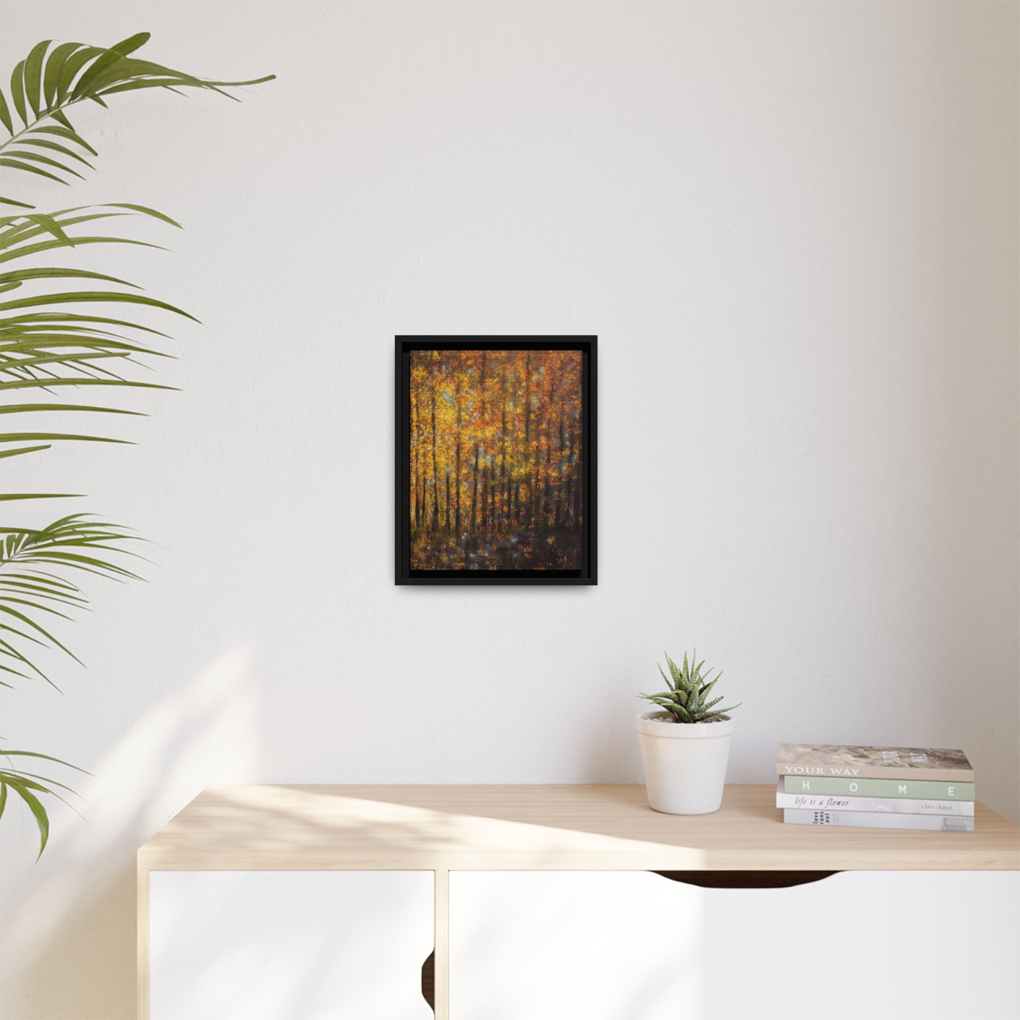 Autumn Forest Matte Canvas Print — Framed Fall Landscape Wall Art