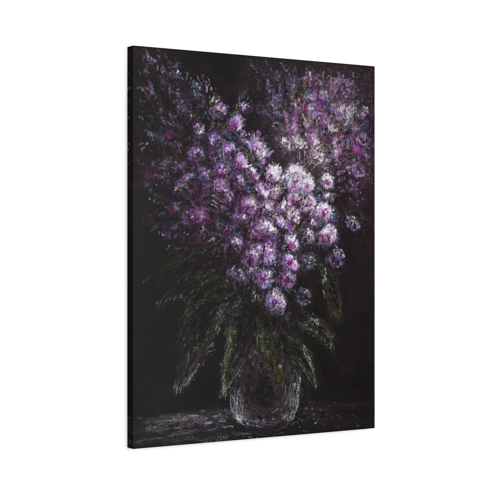 Purple Floral Bouquet Canvas Art - Matte Stretched Wall Decor