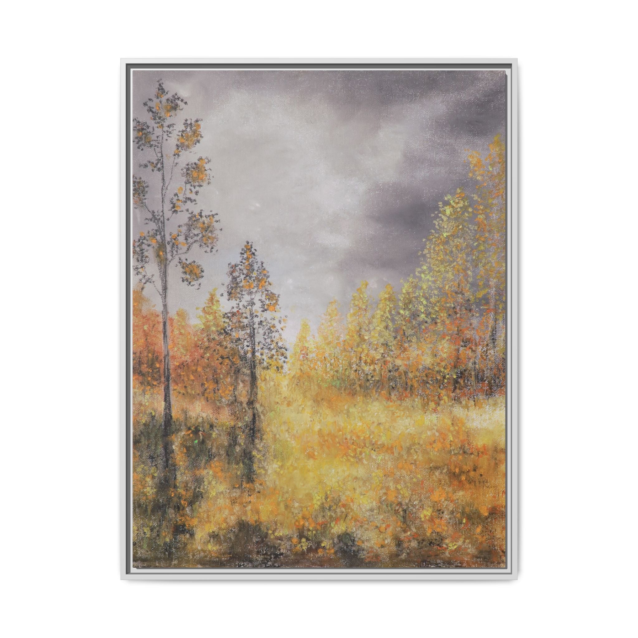 Autumn Meadow - Framed Autumn Landscape Canvas Print