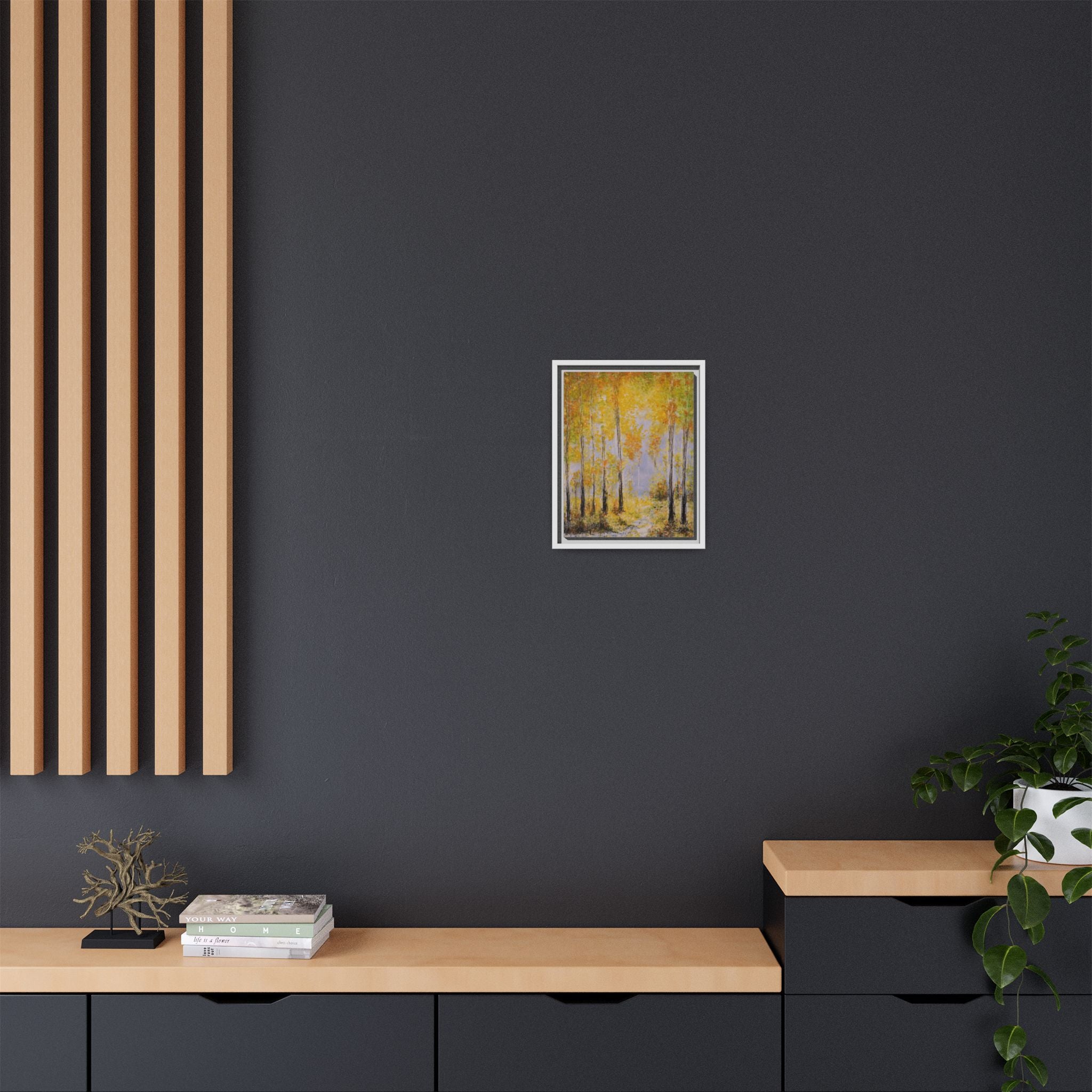 Autumn Birch Forest - Canvas Framed Wall Art
