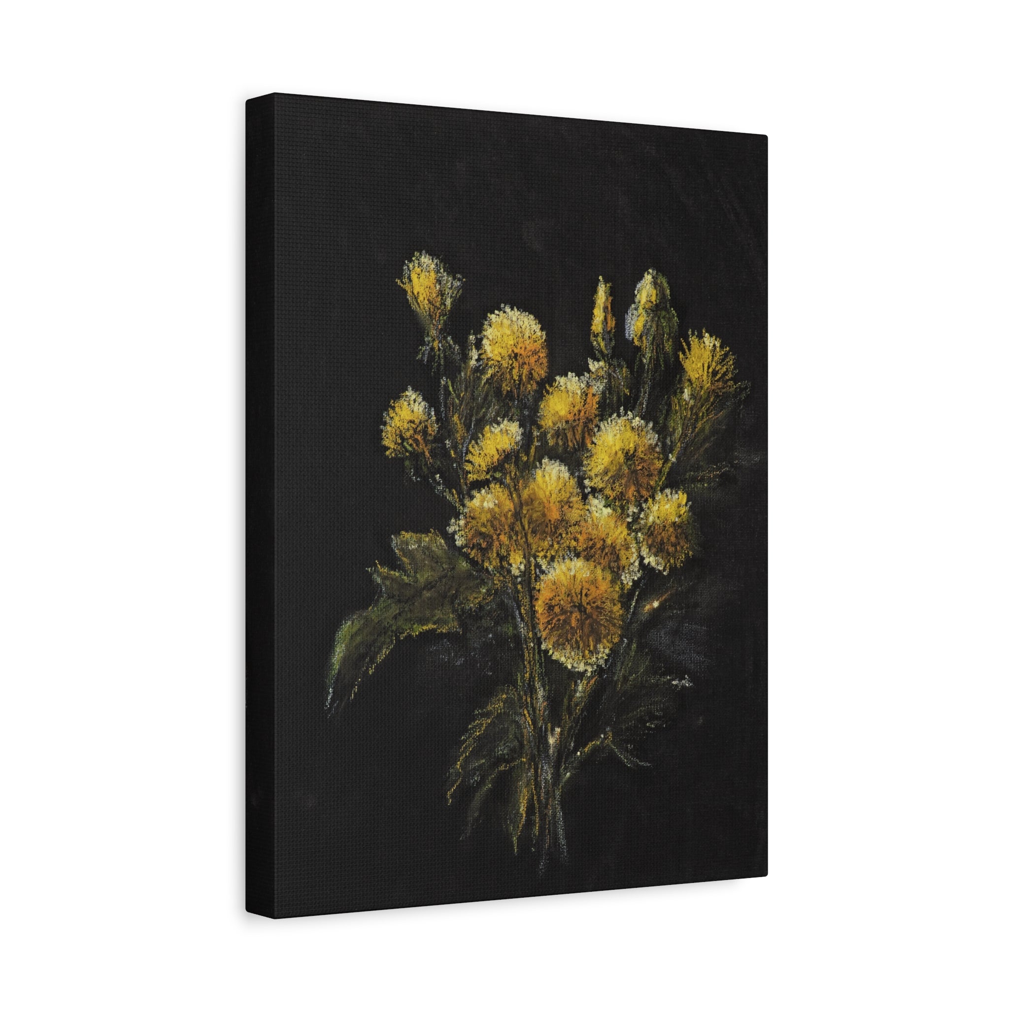Floral Yellow Bouquet Matte Canvas Wall Art