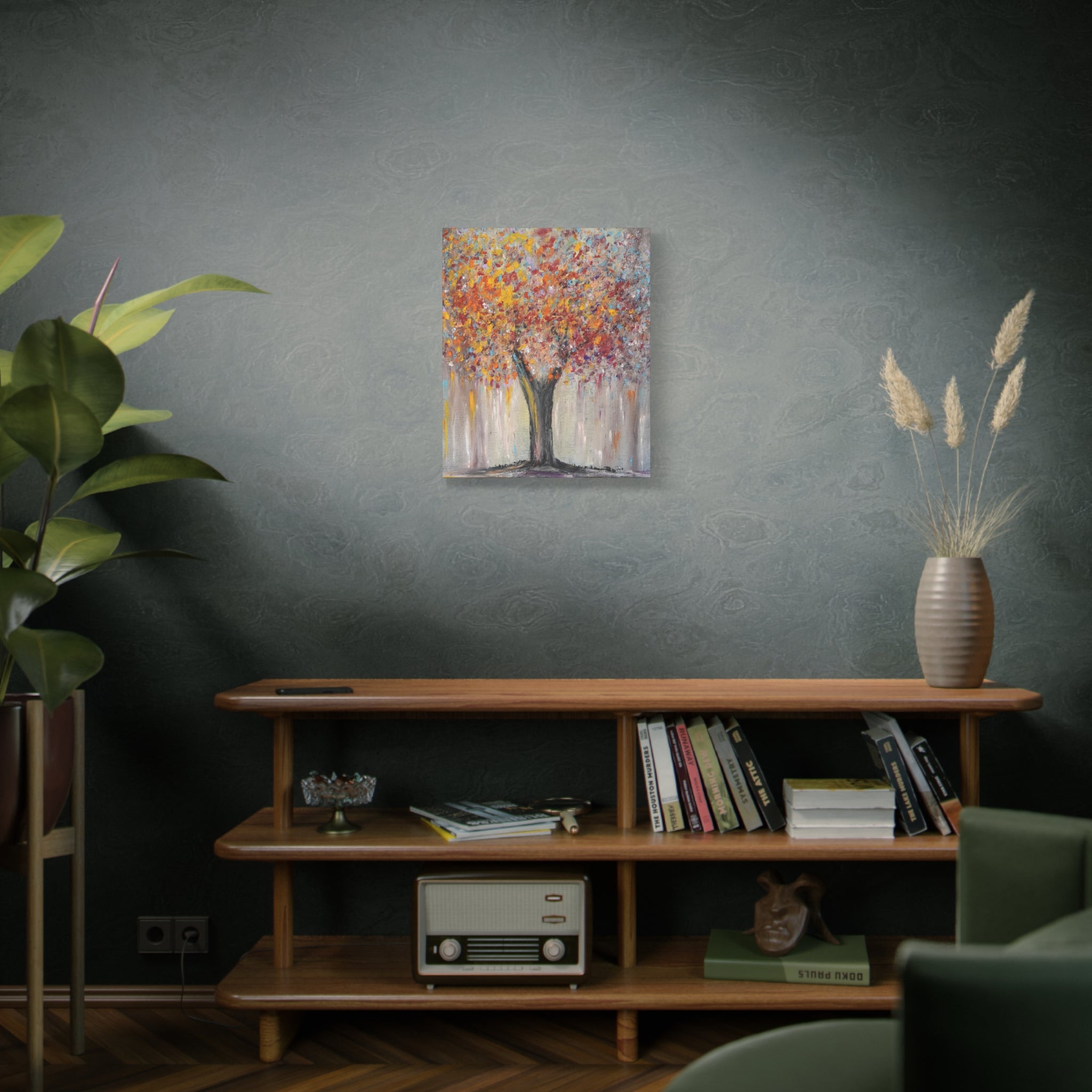 Autumn Abstract Tree Art Print Canvas