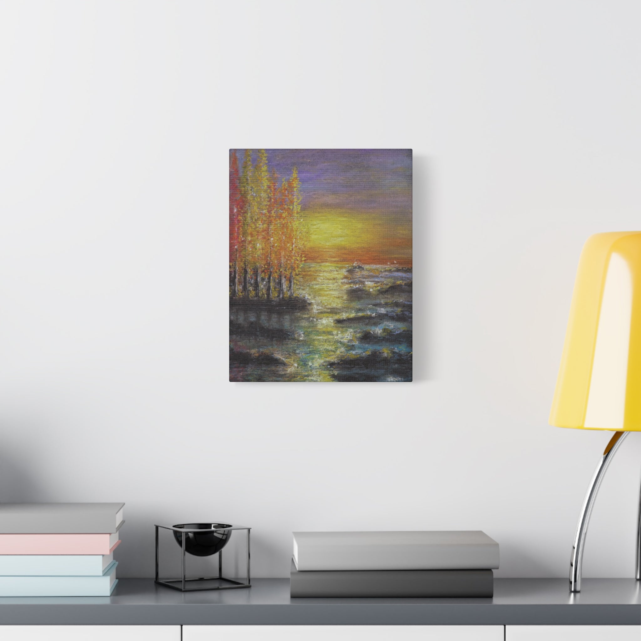 Tranquil Sunset Lake Canvas Print — Matte Stretched Canvas