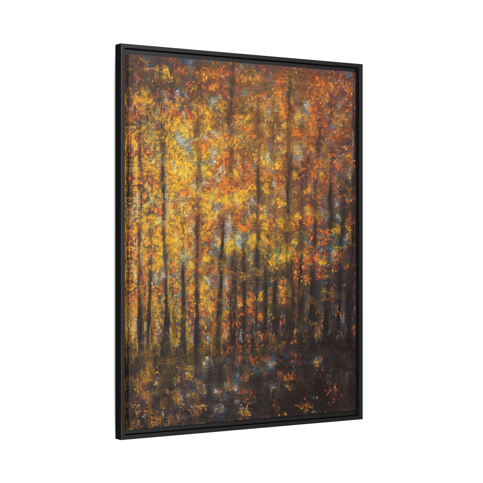 Autumn Forest Matte Canvas Print — Framed Fall Landscape Wall Art