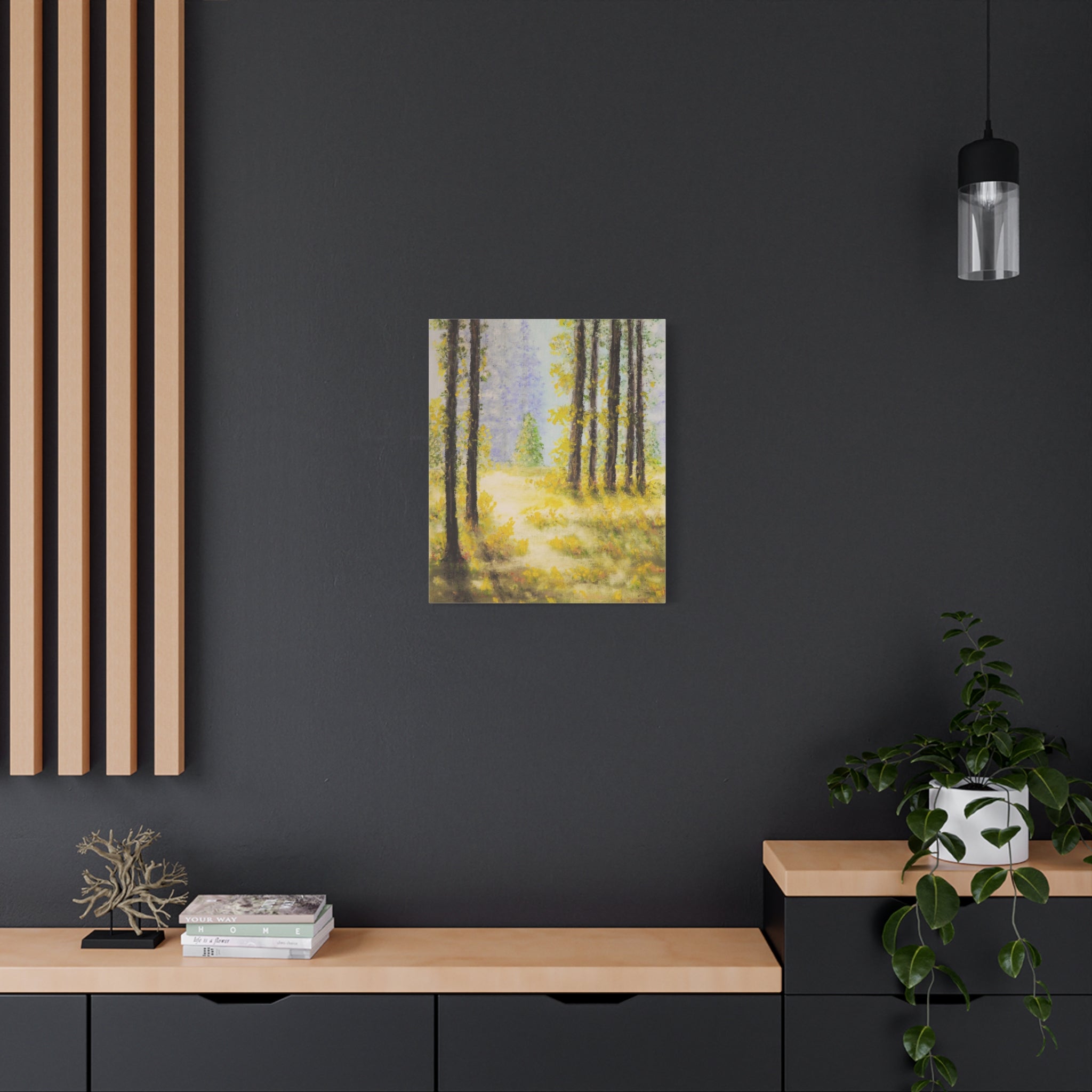 Canvas— Serene Sunlit Forest