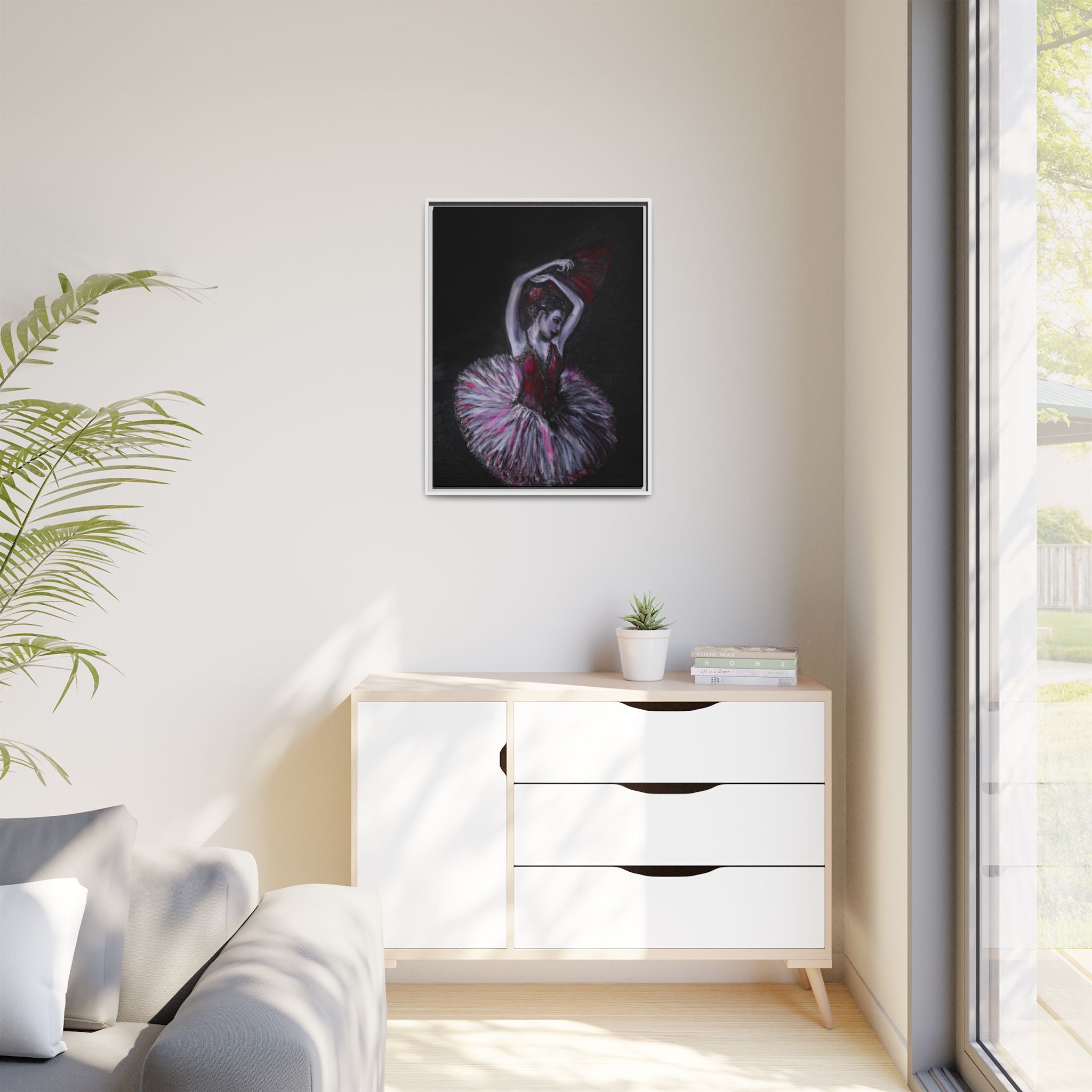 Ballerina Ballet Framed Art Canvas