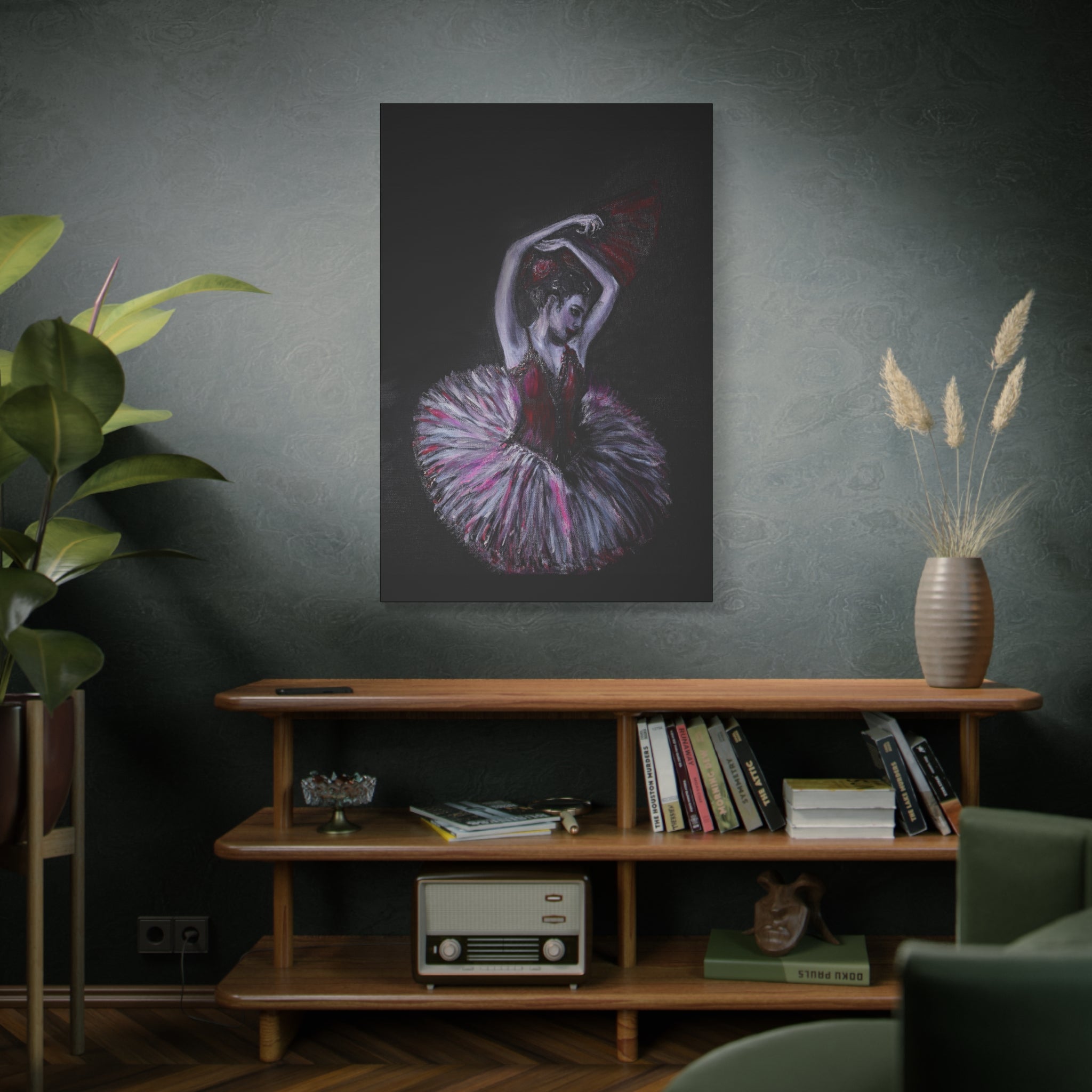 Ballerina Ballet Dancer Matte Stretched Canvas Art