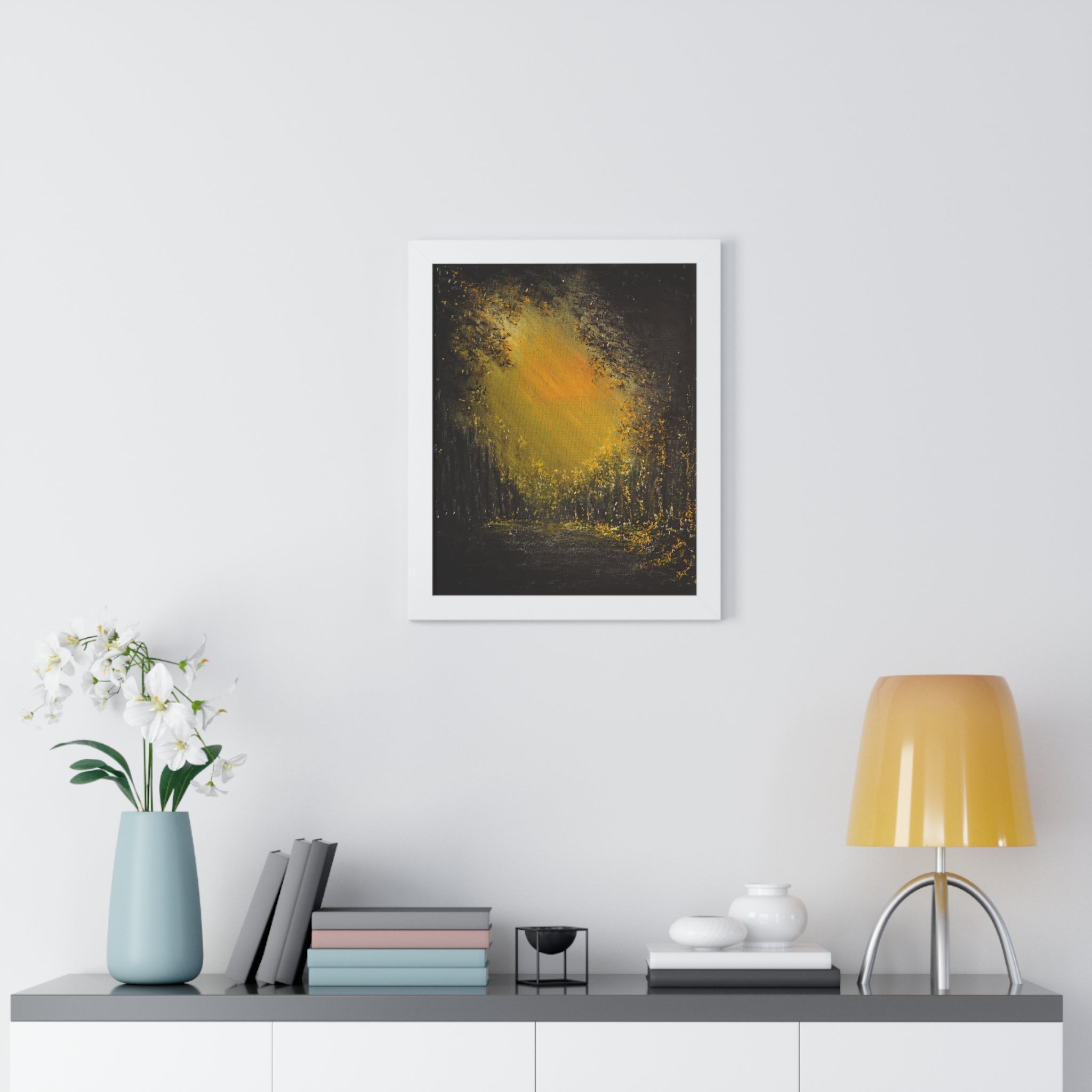 Abstract Golden Forest - Framed Poster