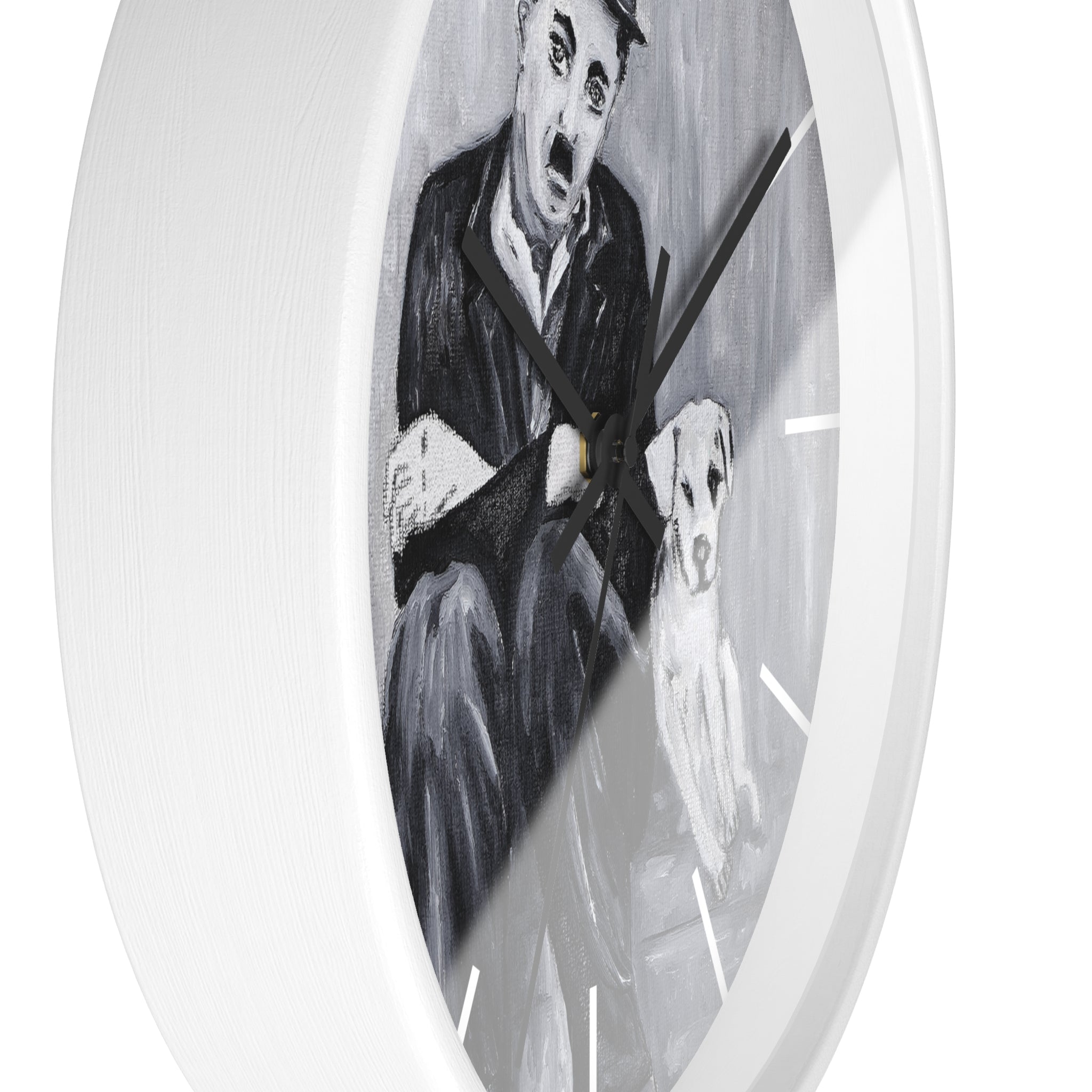 Charlie Chaplin Art Wall Clock — Vintage Silent Film Poster Style