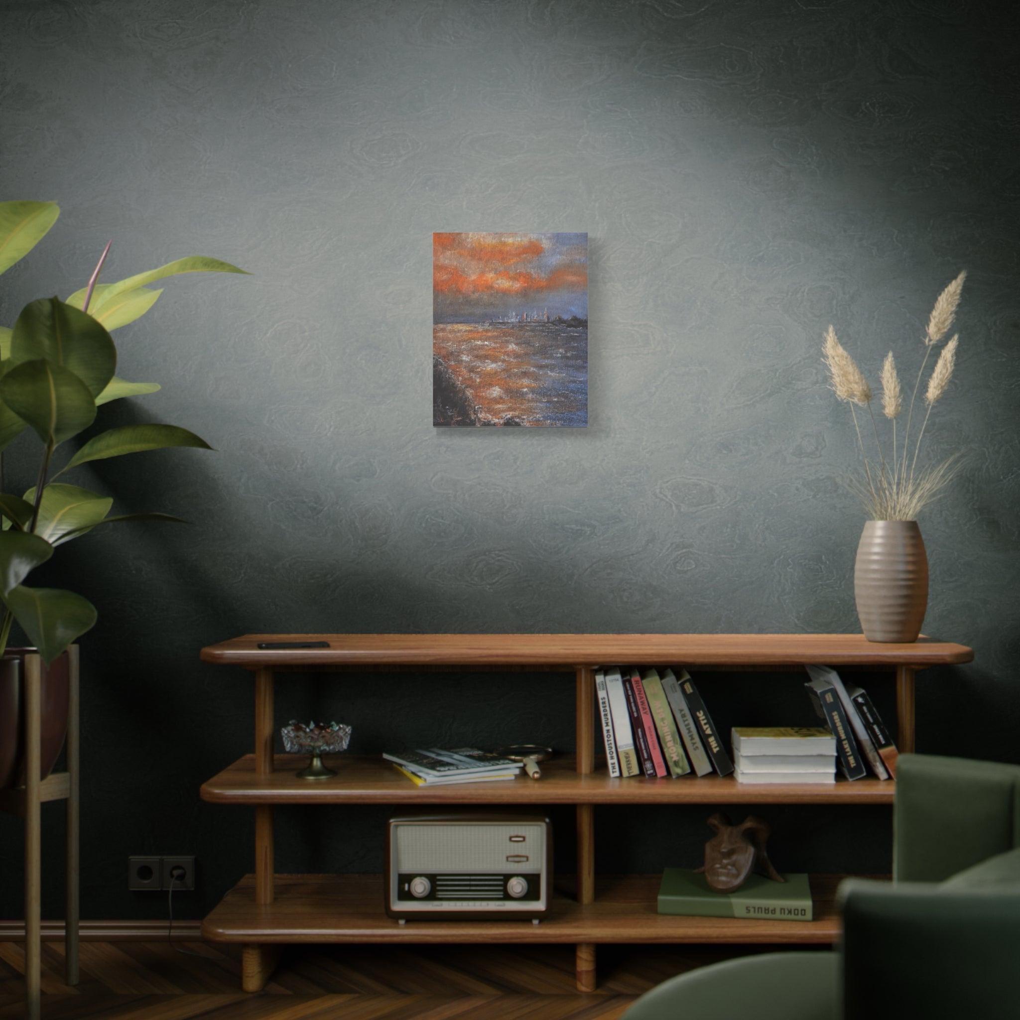Sunset Coastal Canvas Wall Art — Stretched Matte Landscape Print