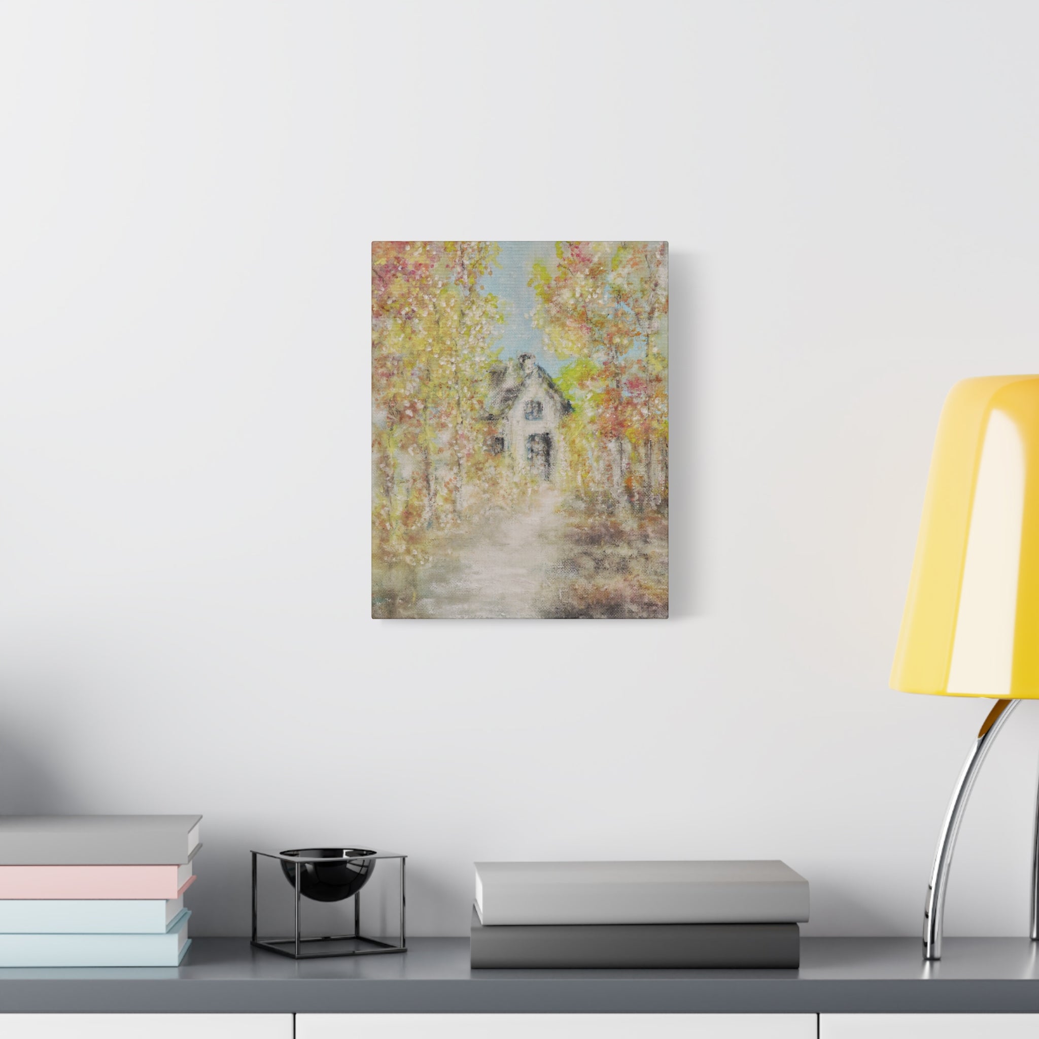 Autumn Cottage Canvas Print — Stretched Matte Wall Art