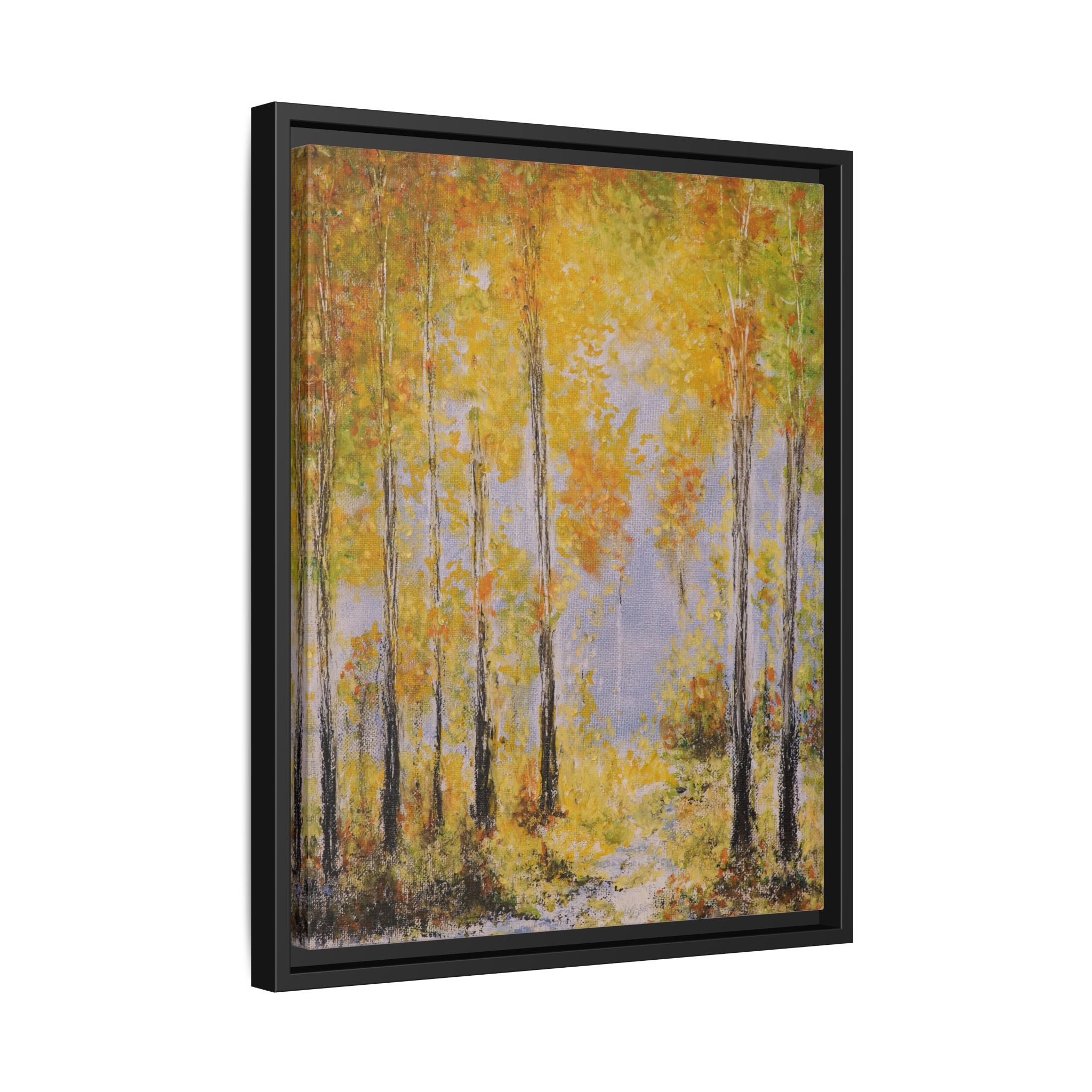 Autumn Birch Forest - Canvas Framed Wall Art
