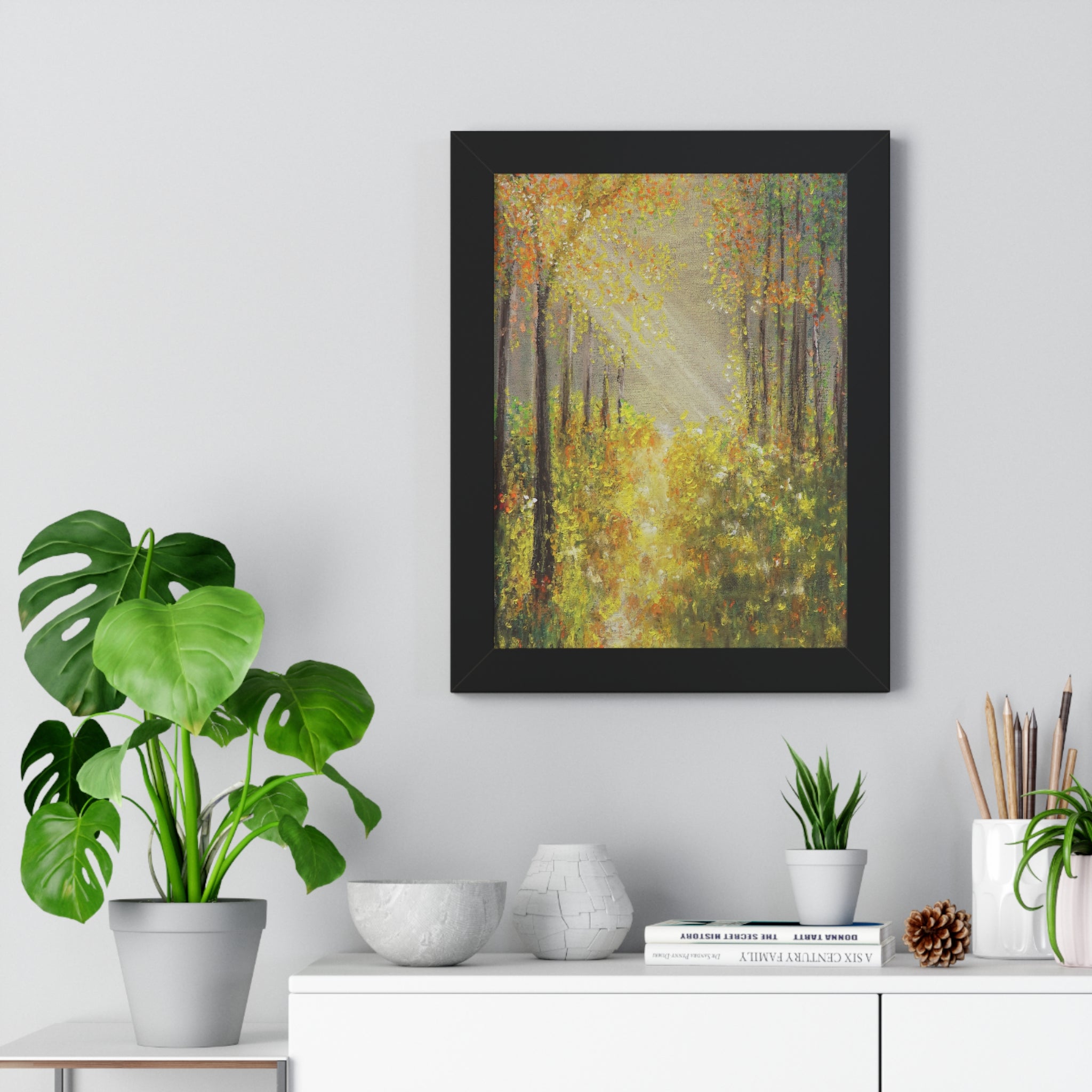 Framed Poster — Golden Autumn Forest Print