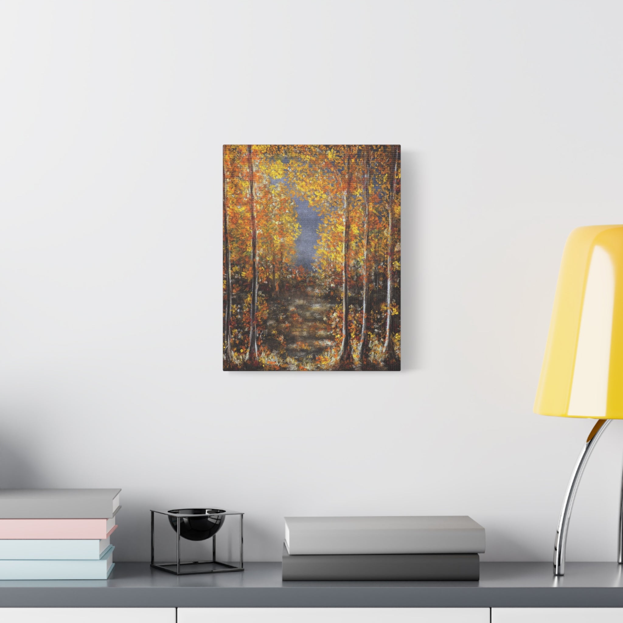 Autumn Forest Canvas Art — Stretched Matte Fall Landscape