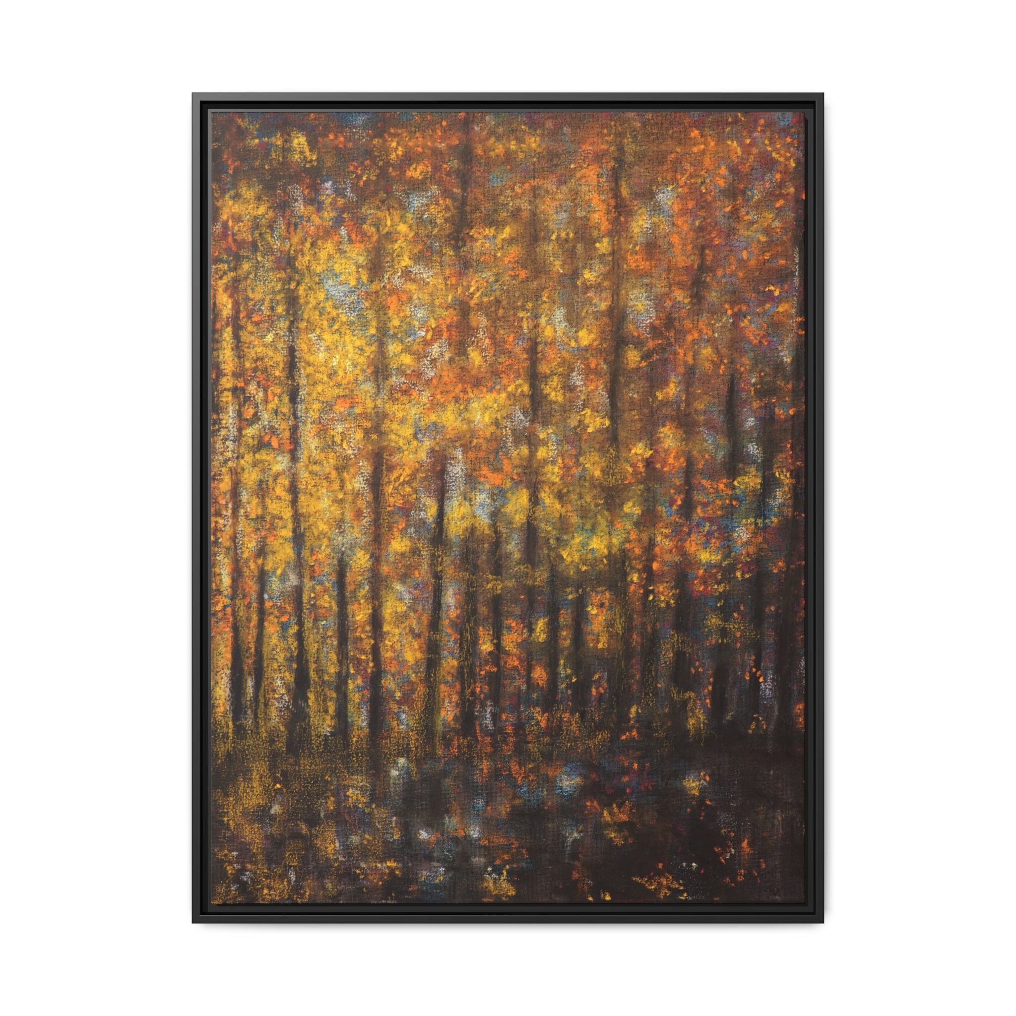 Autumn Forest Matte Canvas Print — Framed Fall Landscape Wall Art