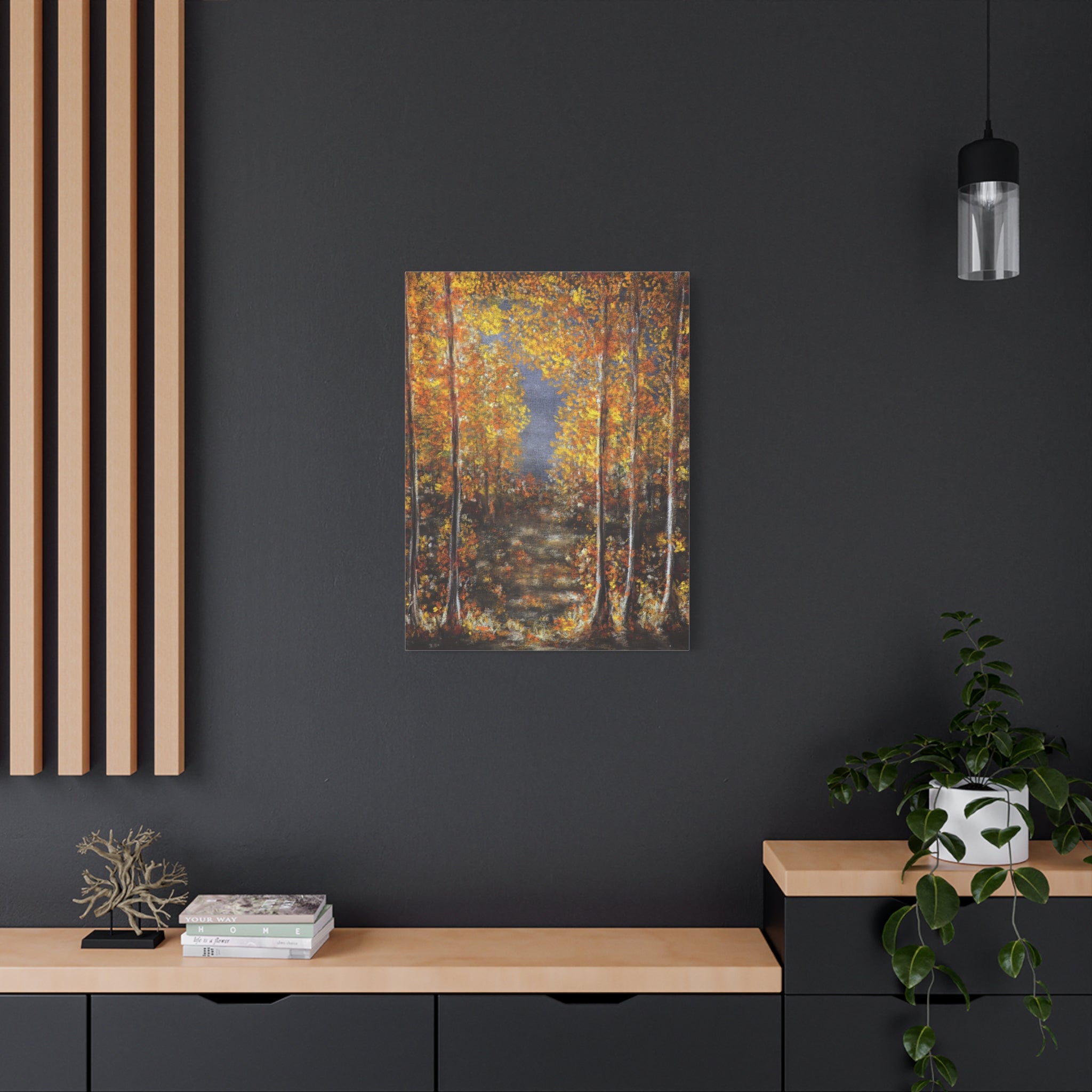 Autumn Forest Canvas Art — Stretched Matte Fall Landscape