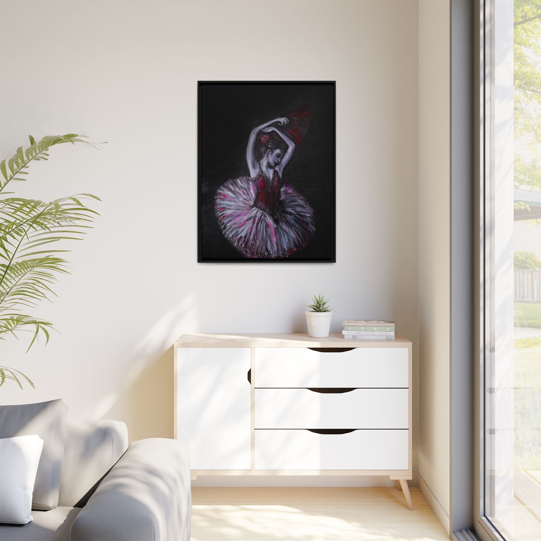 Ballerina Ballet Framed Art Canvas