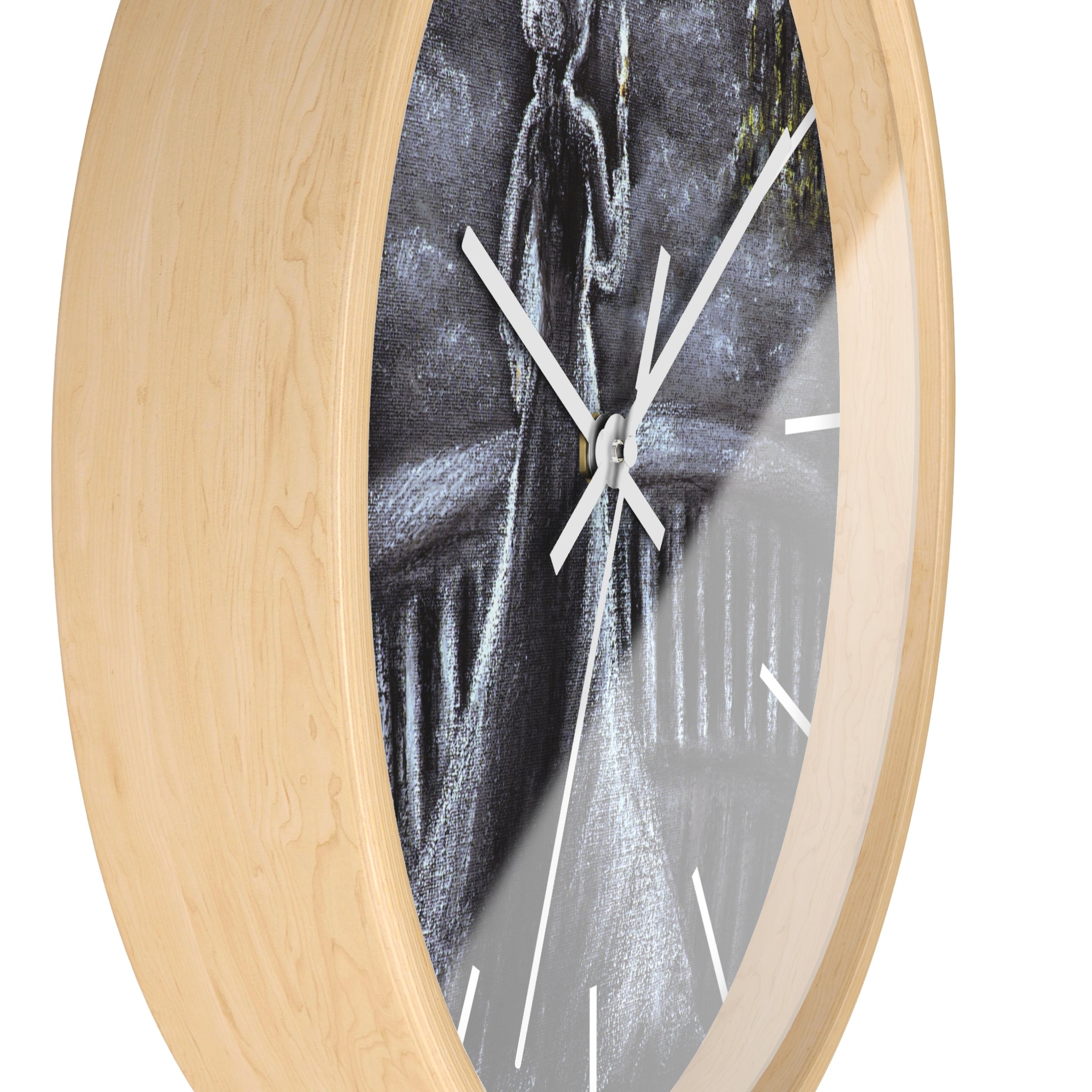 Silhouette in Light Wall Clock - Romantic Victorian Nighttime Portrait