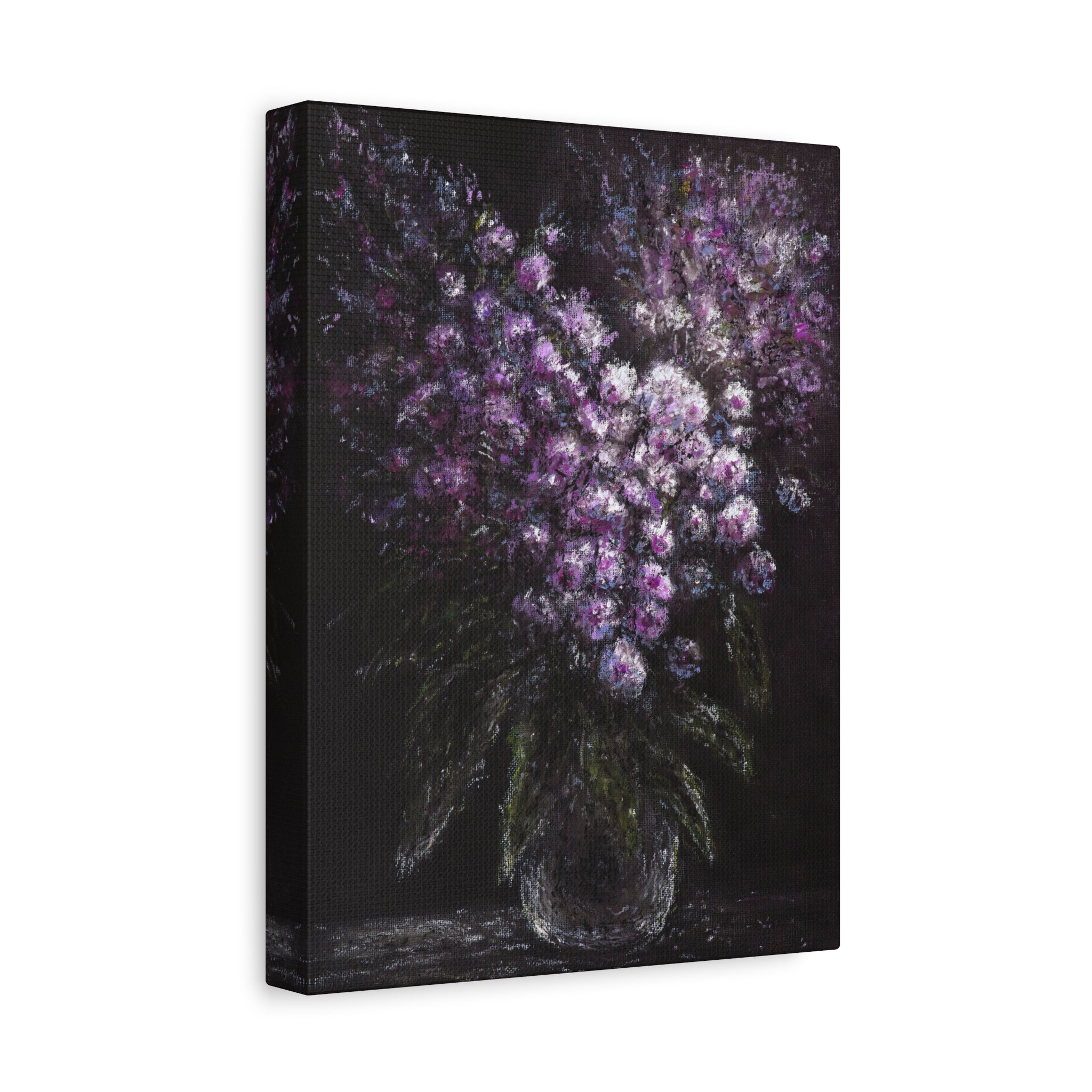 Purple Floral Bouquet Canvas Art - Matte Stretched Wall Decor