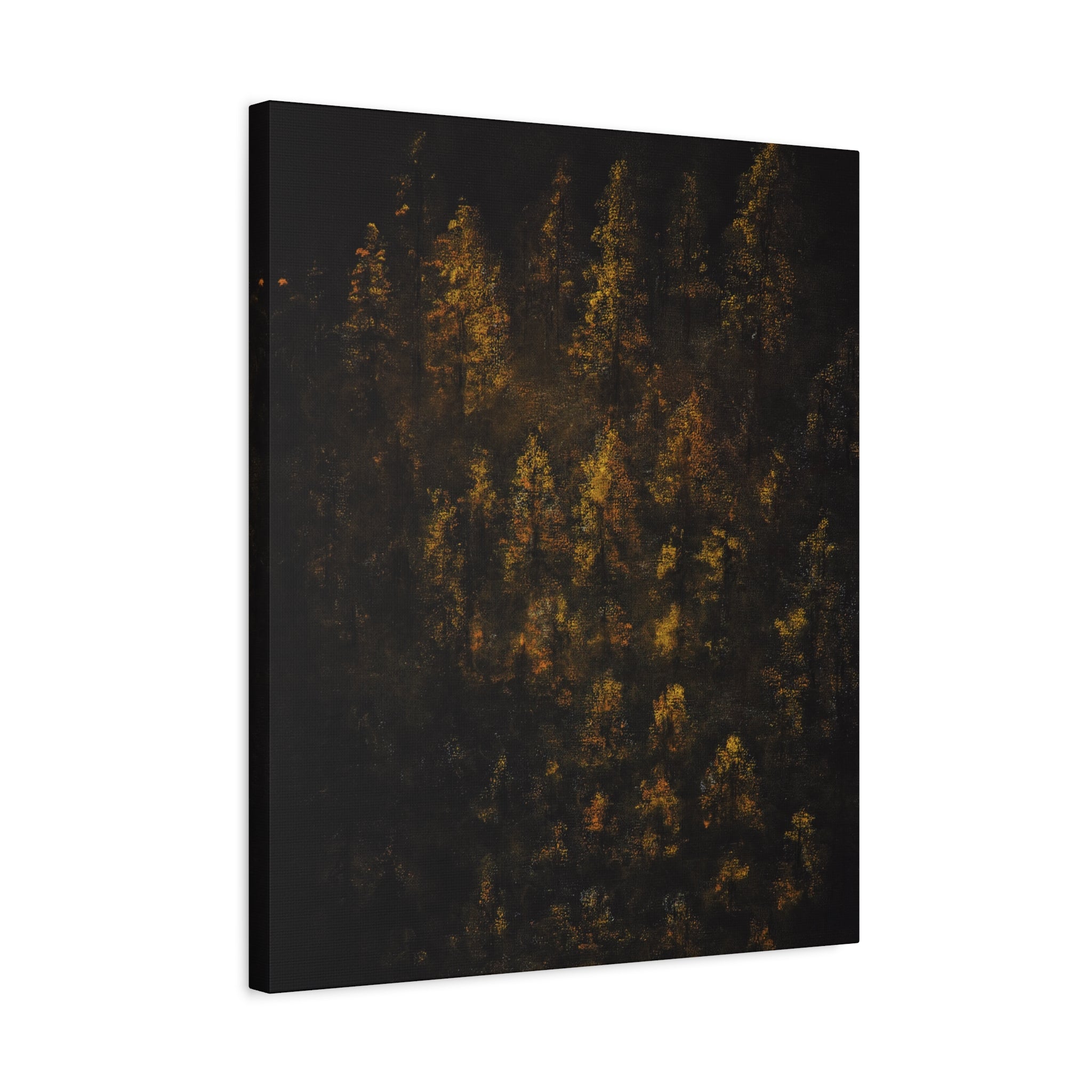Autumn Forest Matte Canvas Print — Gold Fall Trees Wall Art, Stretched 1.25"