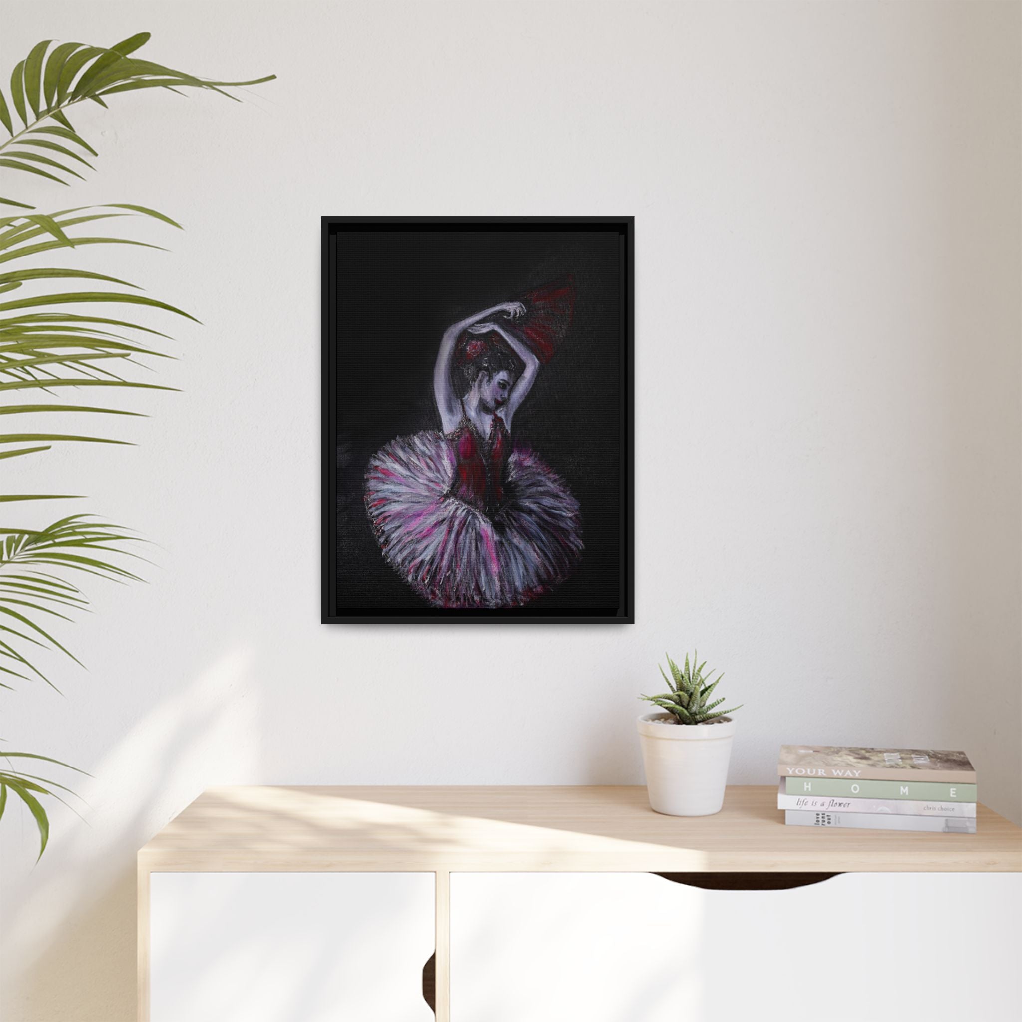 Ballerina Ballet Framed Art Canvas