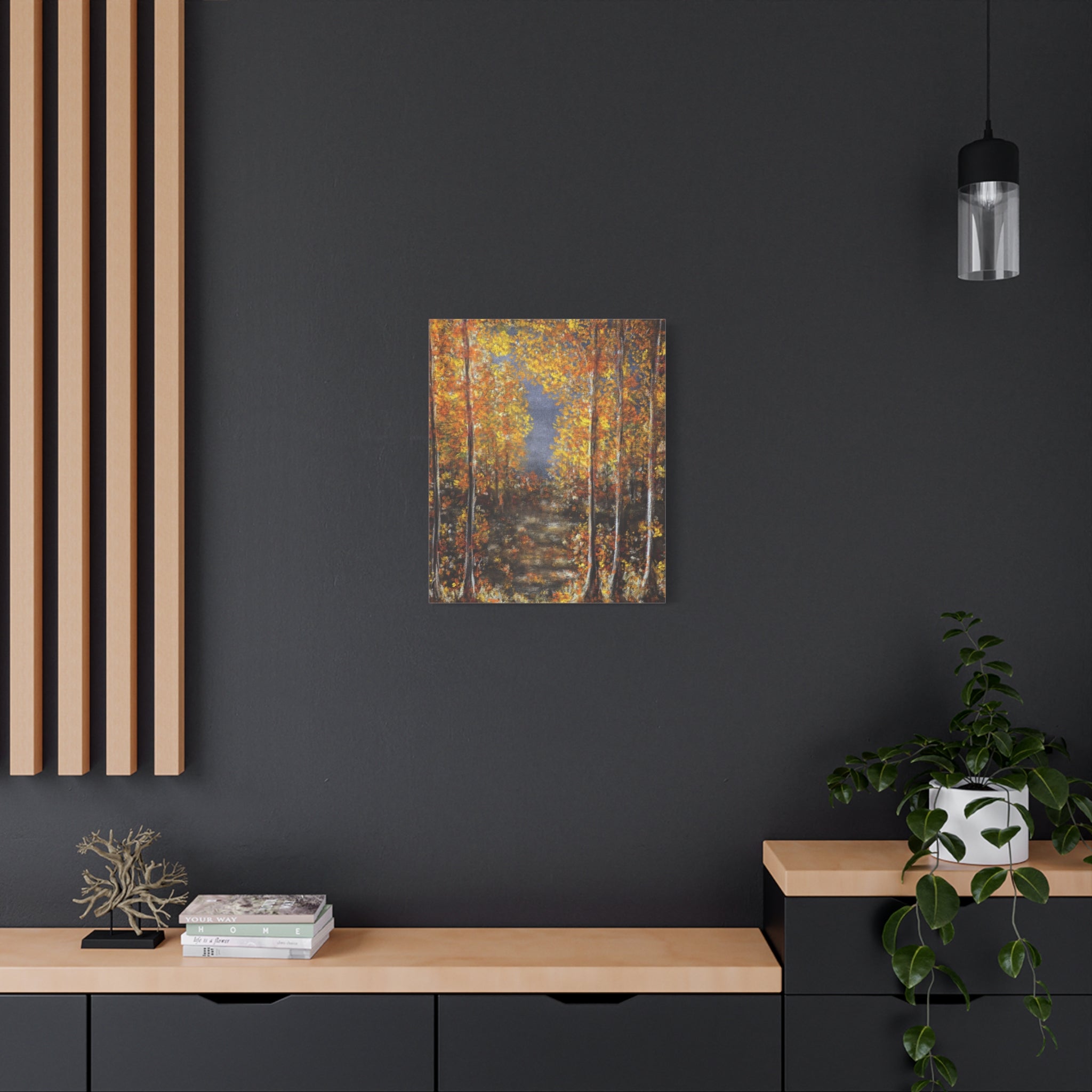 Autumn Forest Canvas Art — Stretched Matte Fall Landscape