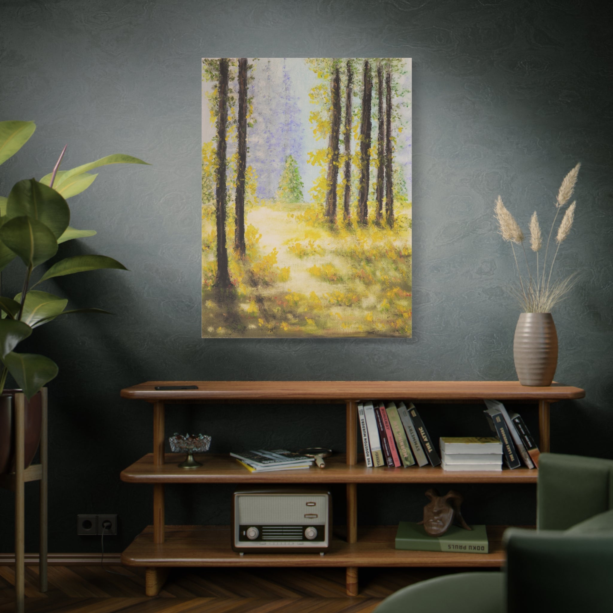 Canvas— Serene Sunlit Forest