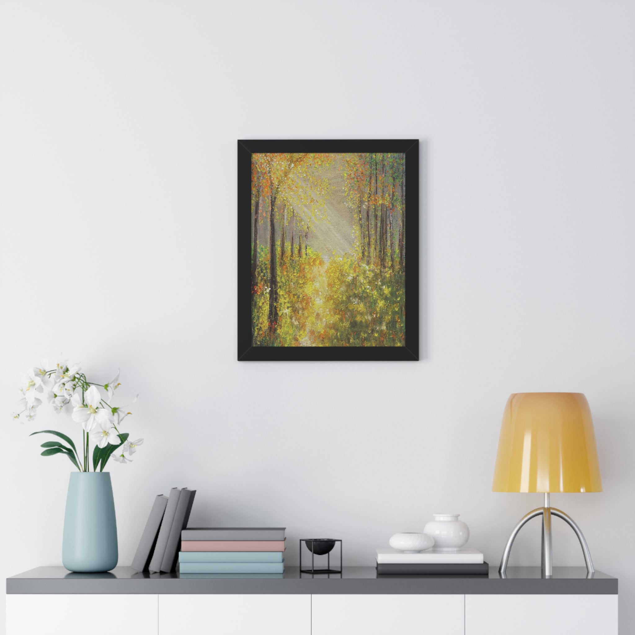 Framed Poster — Golden Autumn Forest Print
