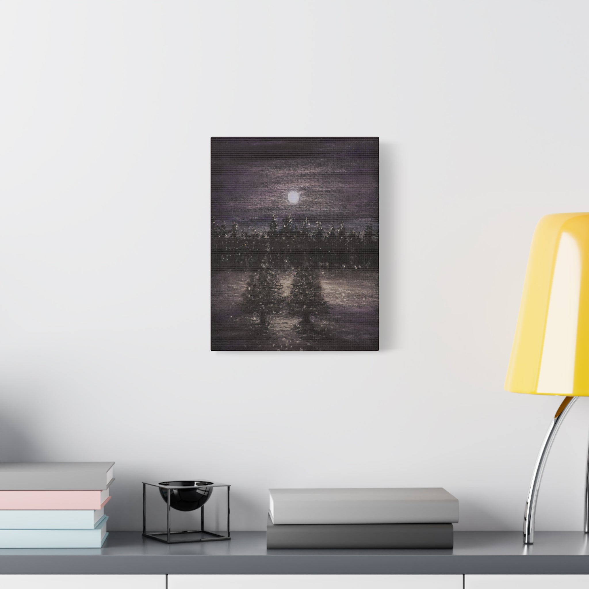 Moonlit Forest Canvas Print — Matte Stretched Wall Art
