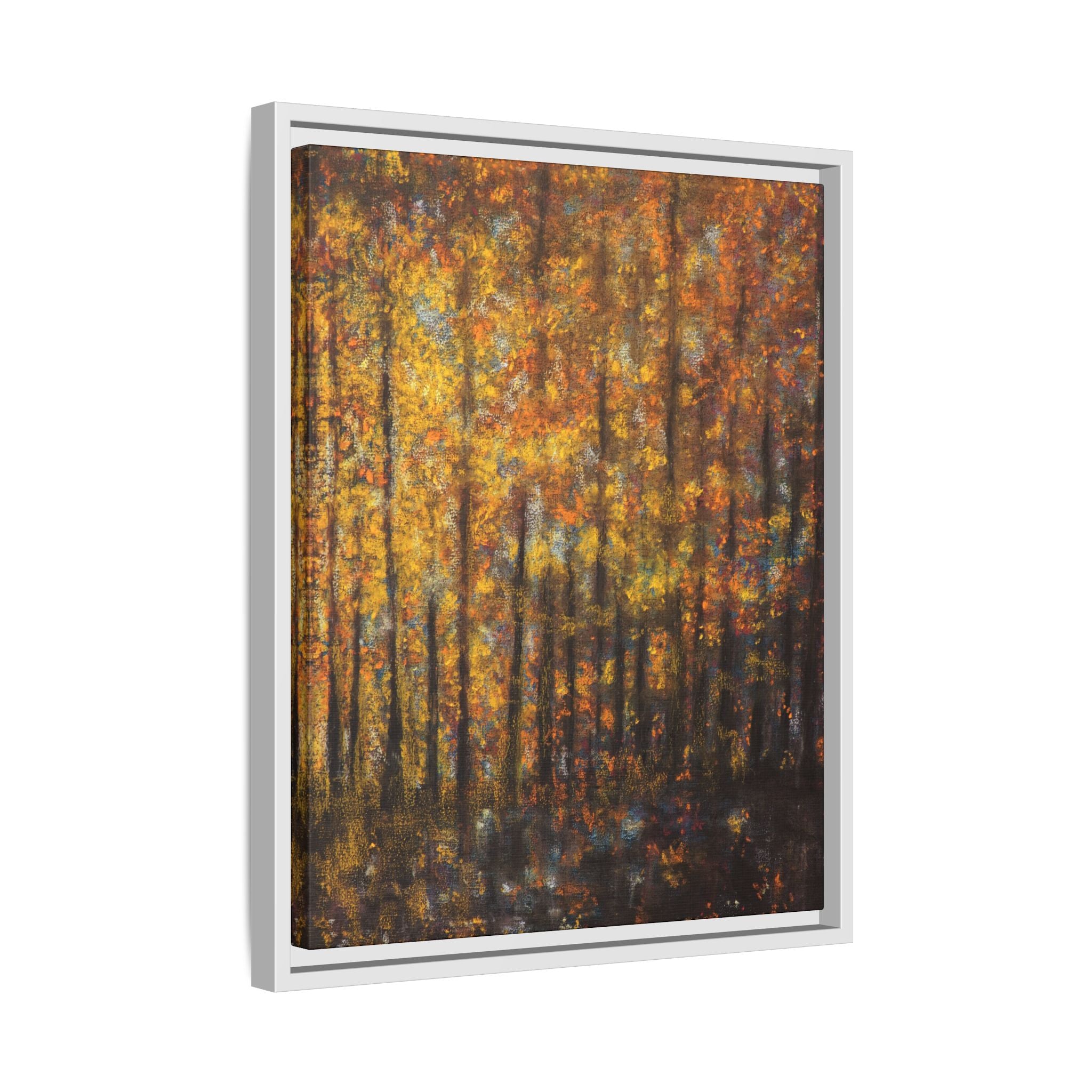 Autumn Forest Matte Canvas Print — Framed Fall Landscape Wall Art