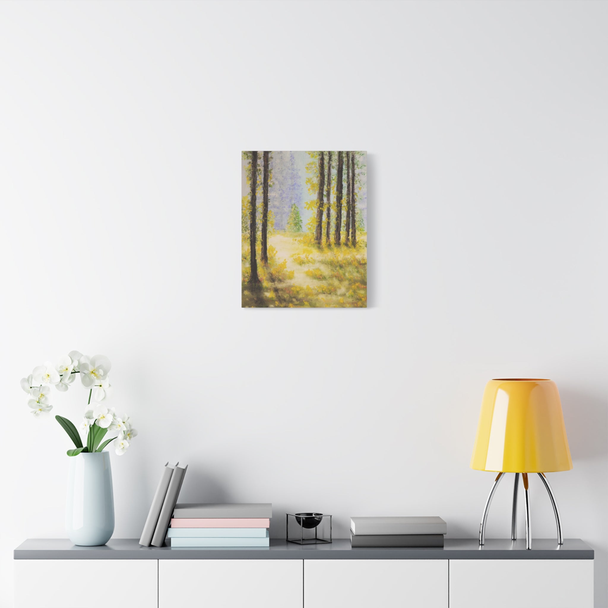 Canvas— Serene Sunlit Forest
