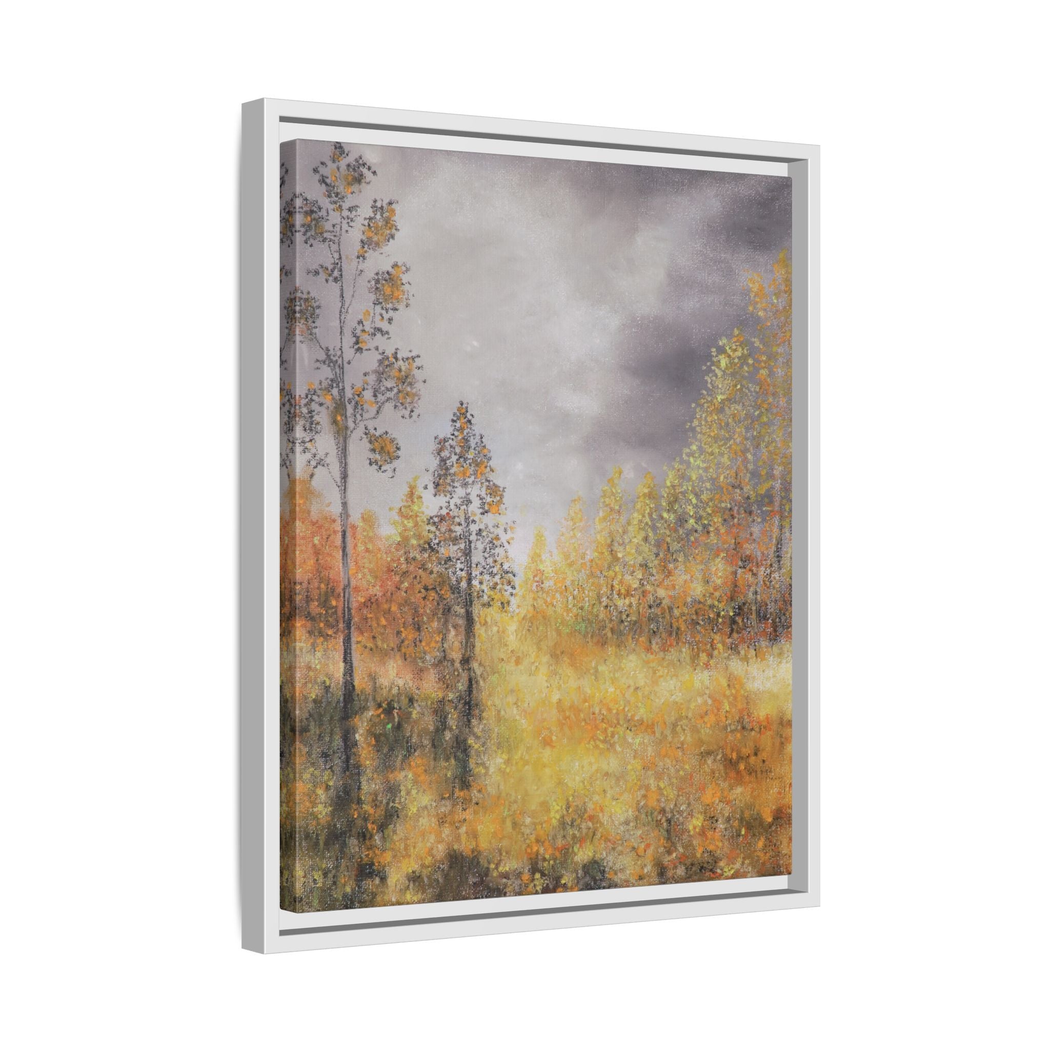 Autumn Meadow - Framed Autumn Landscape Canvas Print